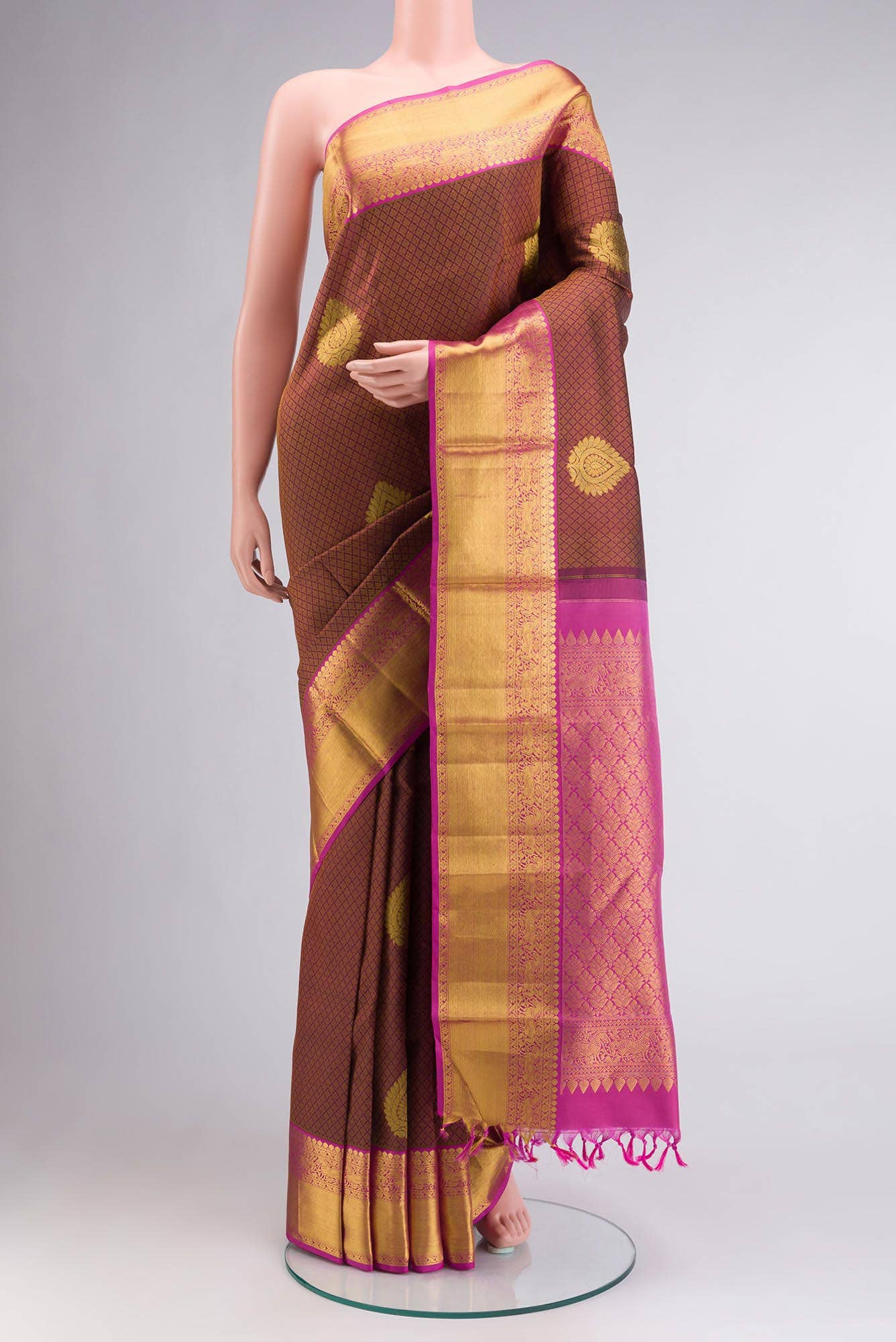 Maroon Kanjivaram Silk Saree