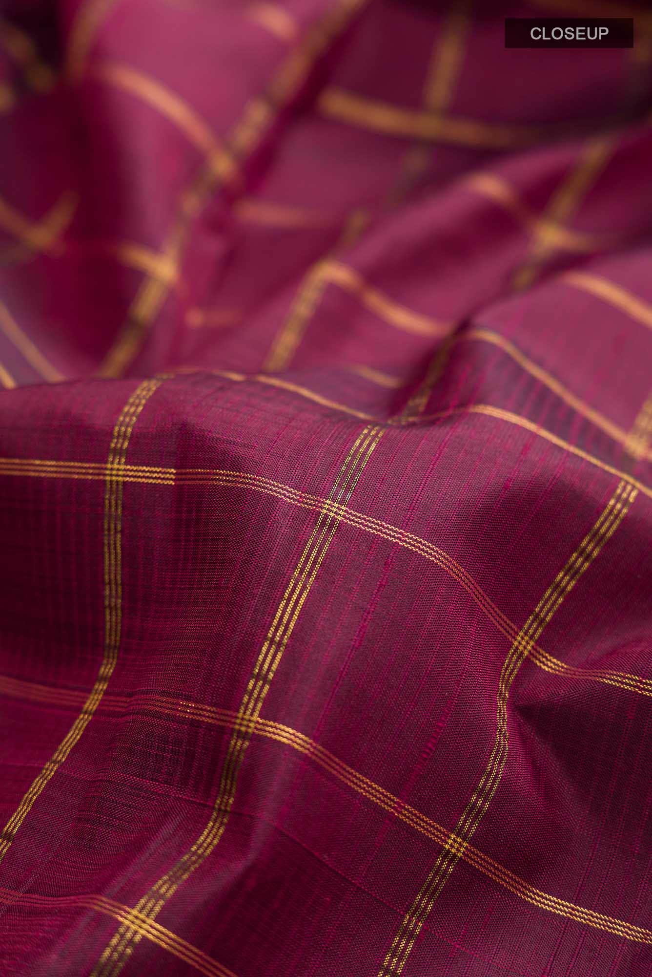Maroon Kanchipuram Silk Saree - Image 3
