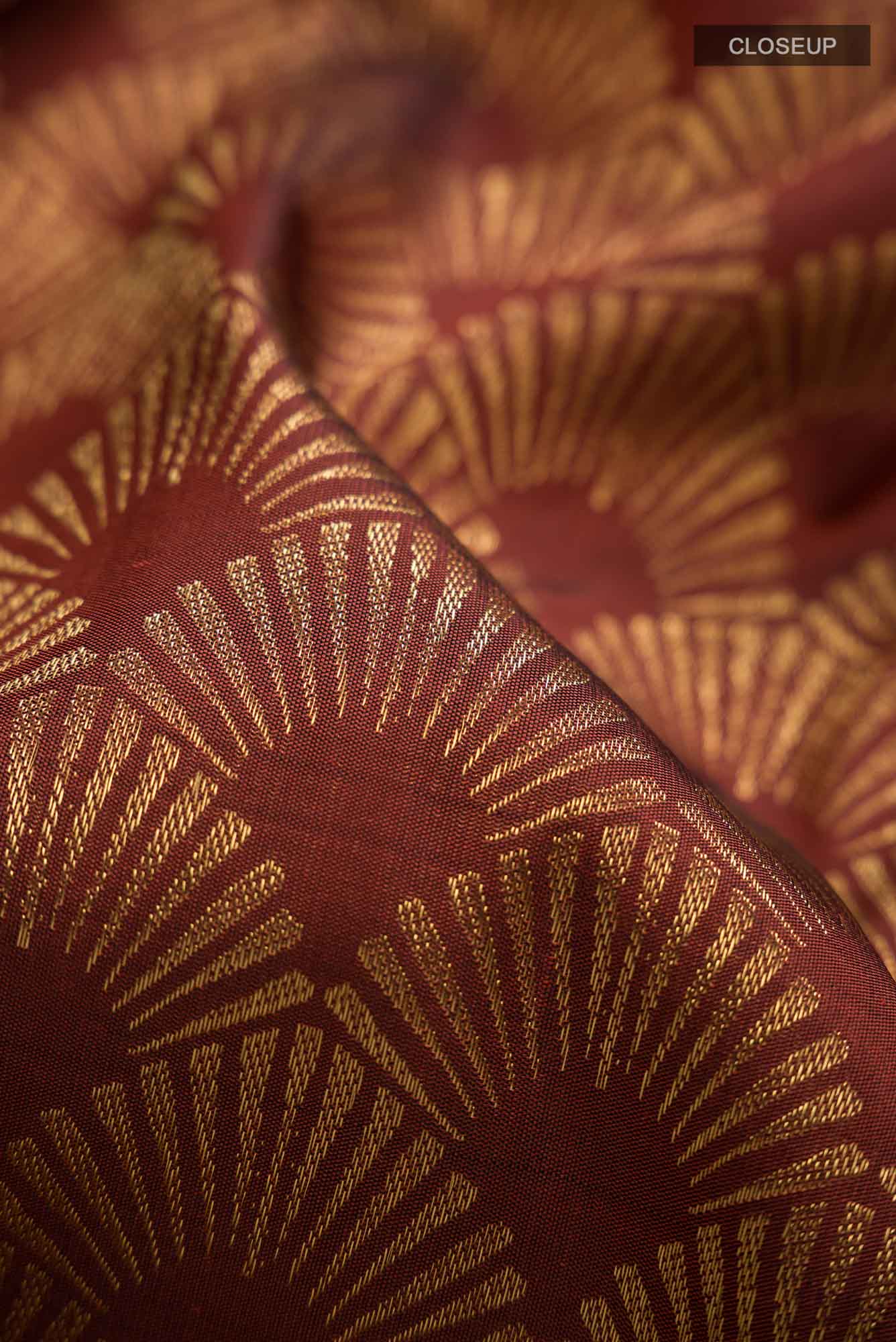Tara-Maroon Kanchipuram Silk Saree - Image 4