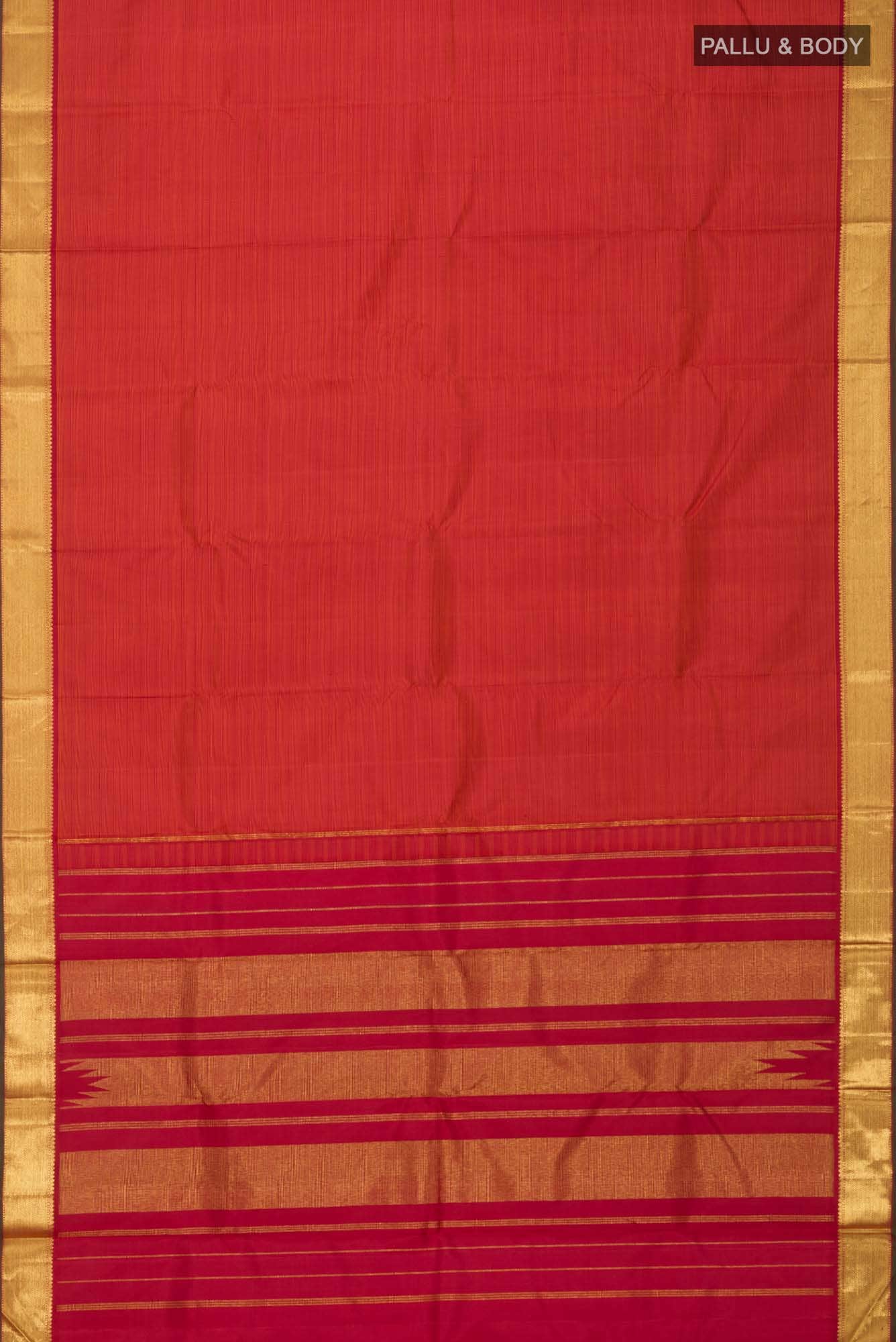 Maroon Kanchipuram Silk Saree - Image 4