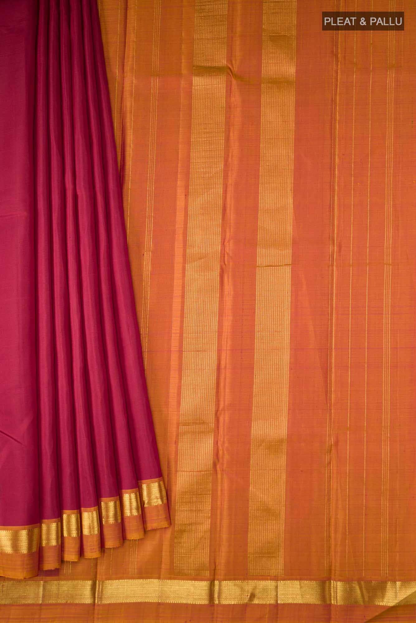 Maroon Kanjivaram Silk Saree - Image 2