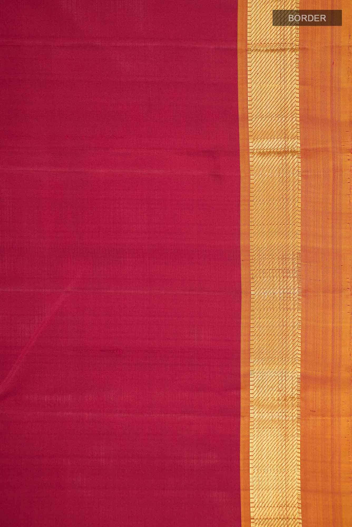 Maroon Kanjivaram Silk Saree - Image 5