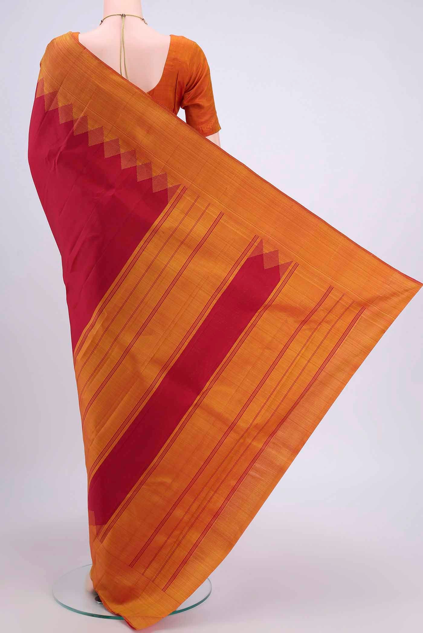 Maroon Kanjivaram Saree - Image 3