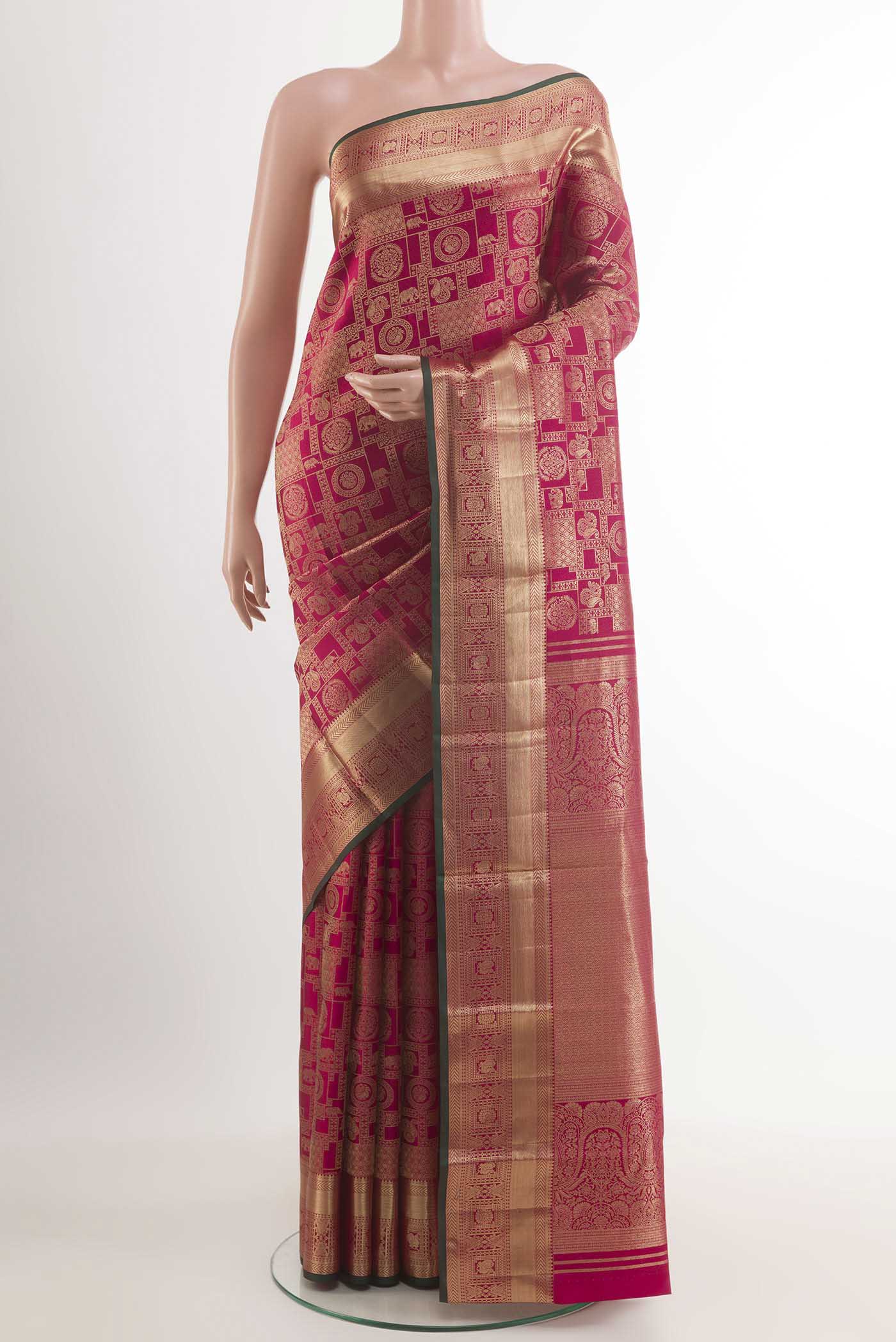 Maroon Kanjivaram Silk Saree