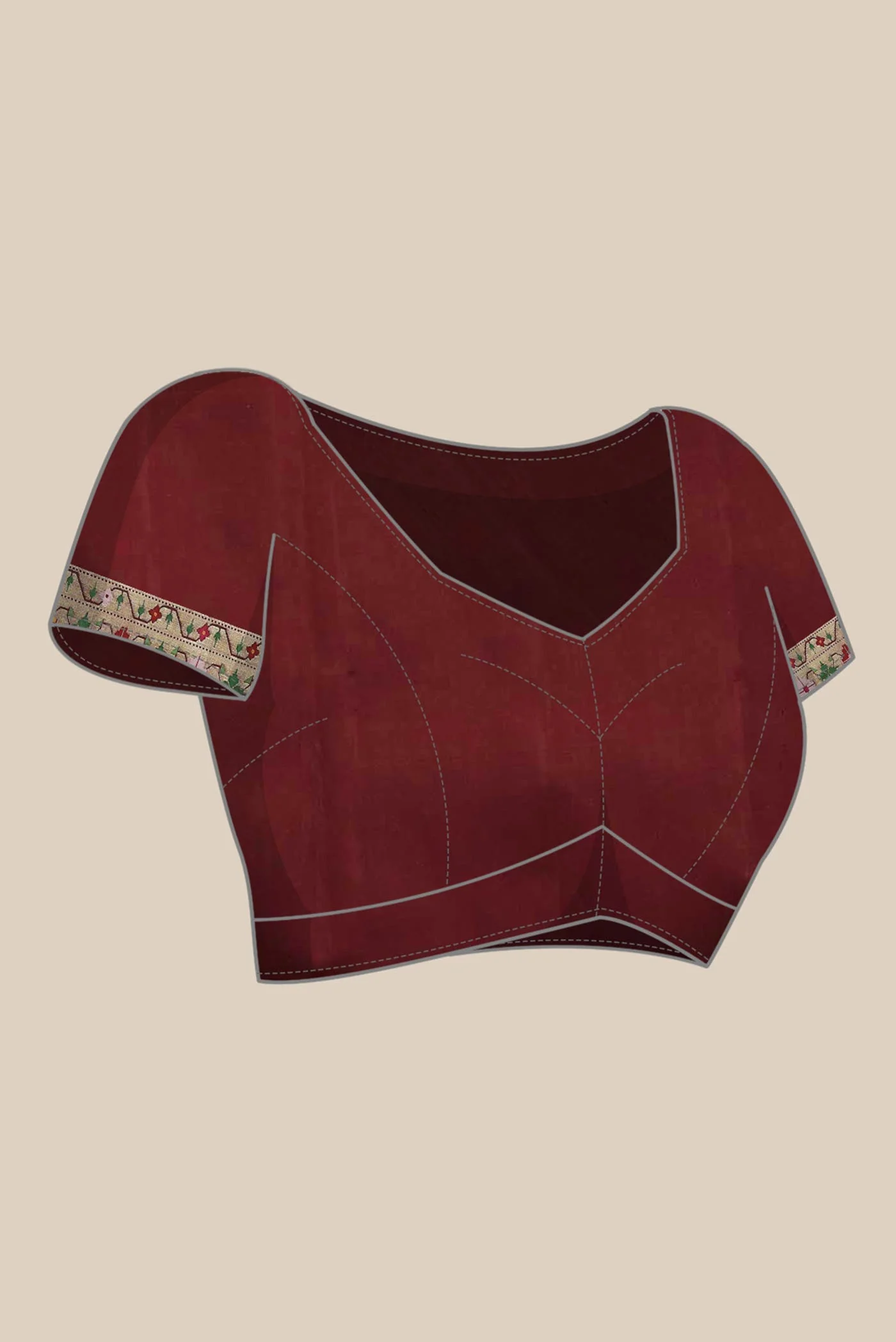 Pure Silk Pure Zari Maroon Paithani Saree - Image 8