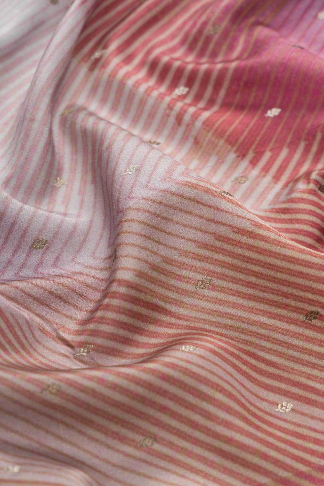 Maroon Pink and Blue Dual Tone Mysore Crepe Sareenf2767169 - Image 3