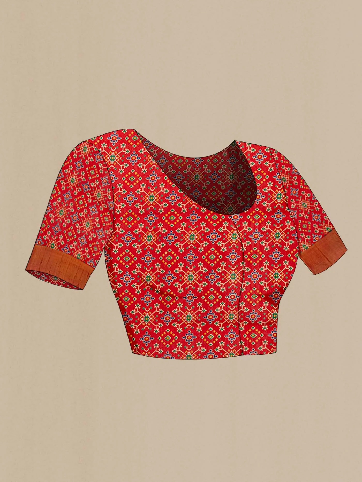 Maroon Tussar Silk Saree - Image 4
