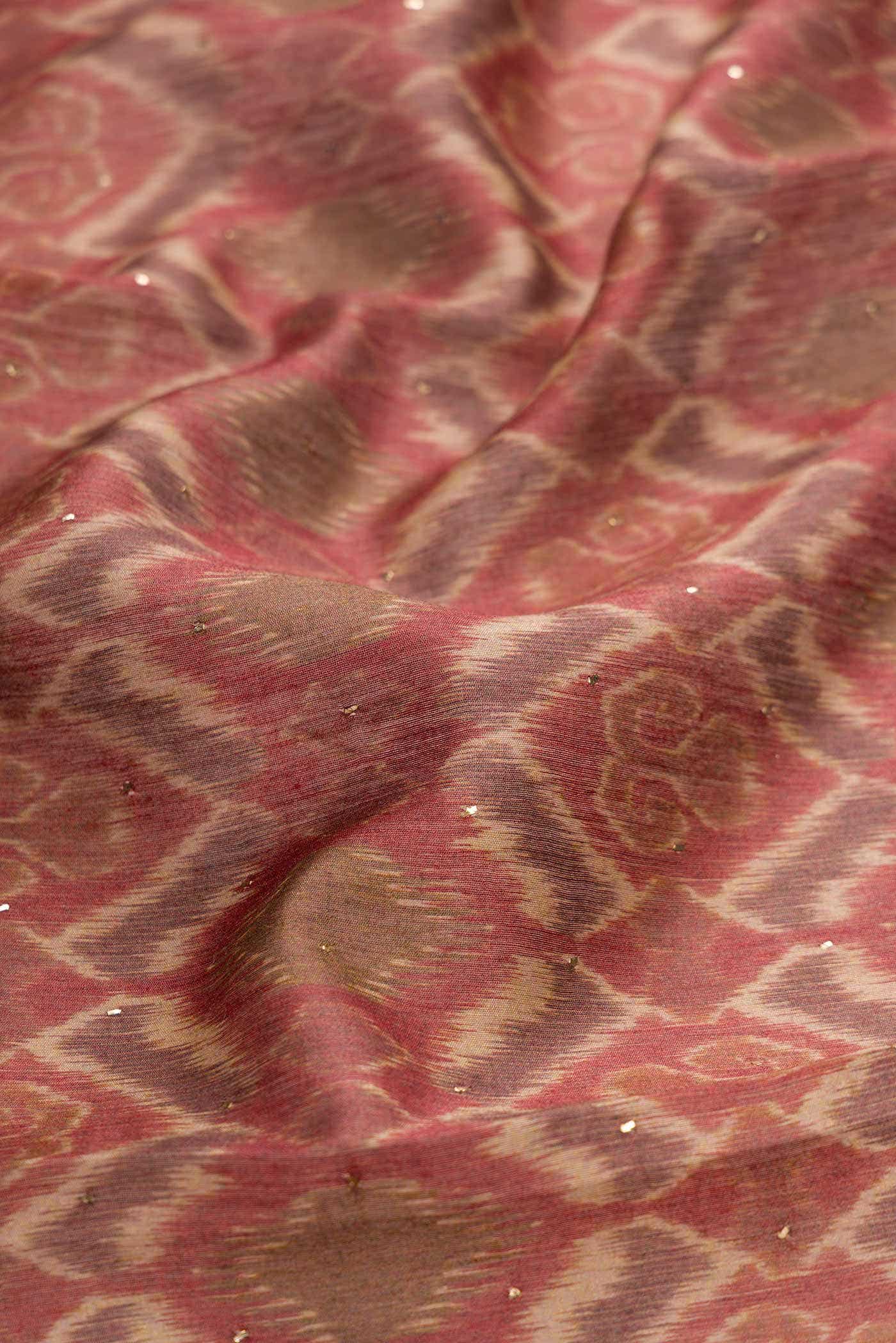Maroon Tussar Silk Saree - Image 2