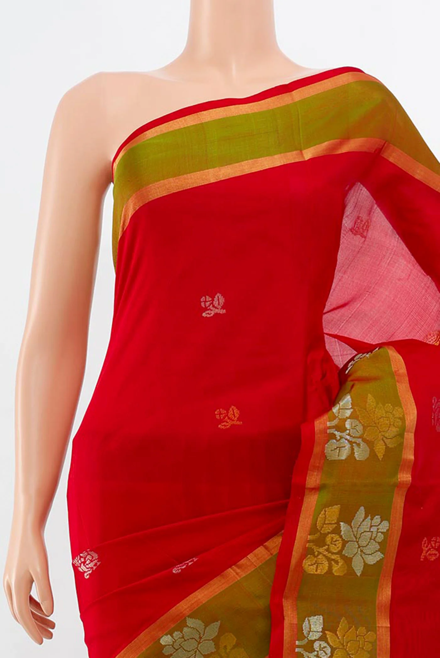 Red Uppada Silk Saree - Image 2