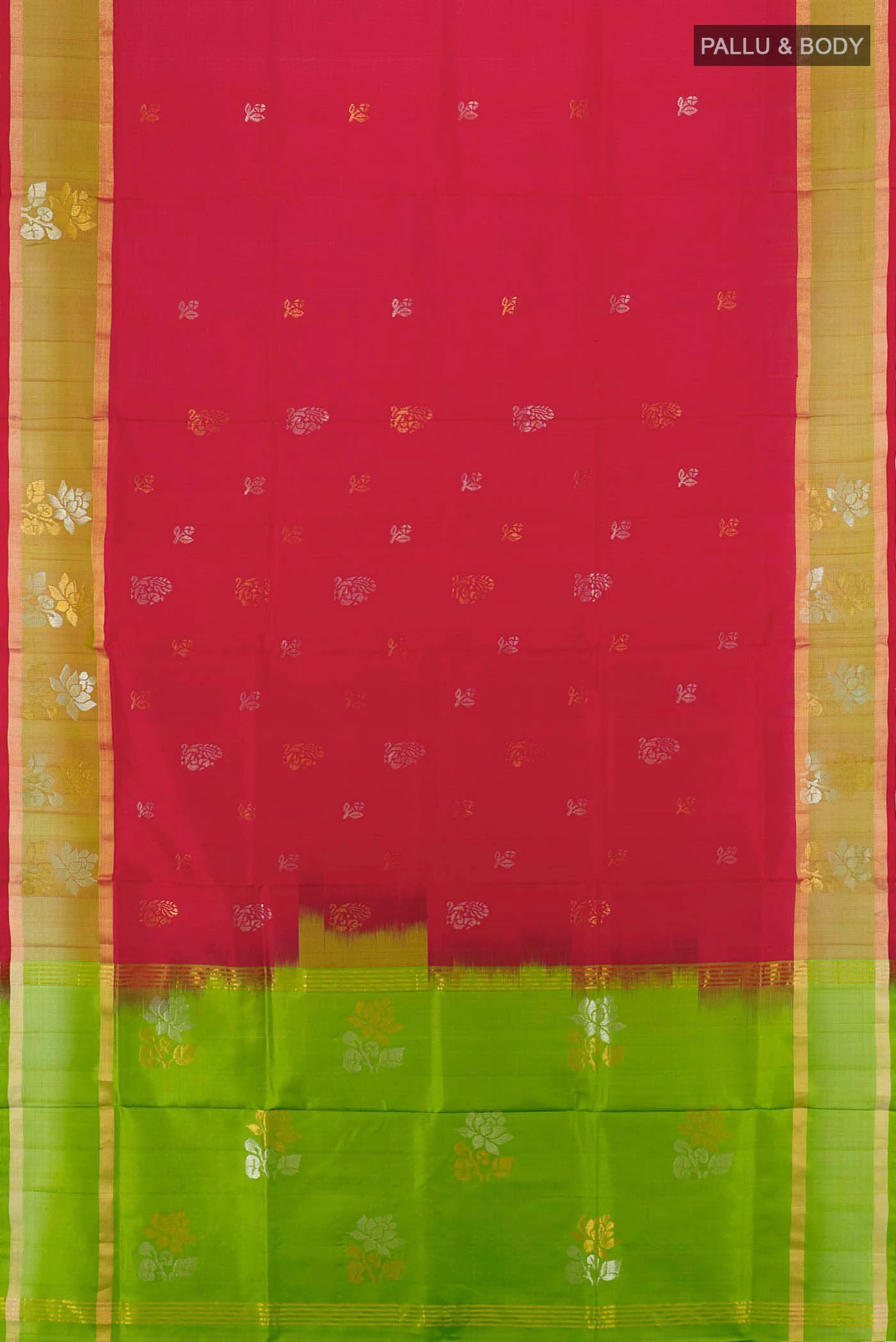 Red Uppada Silk Saree - Image 5