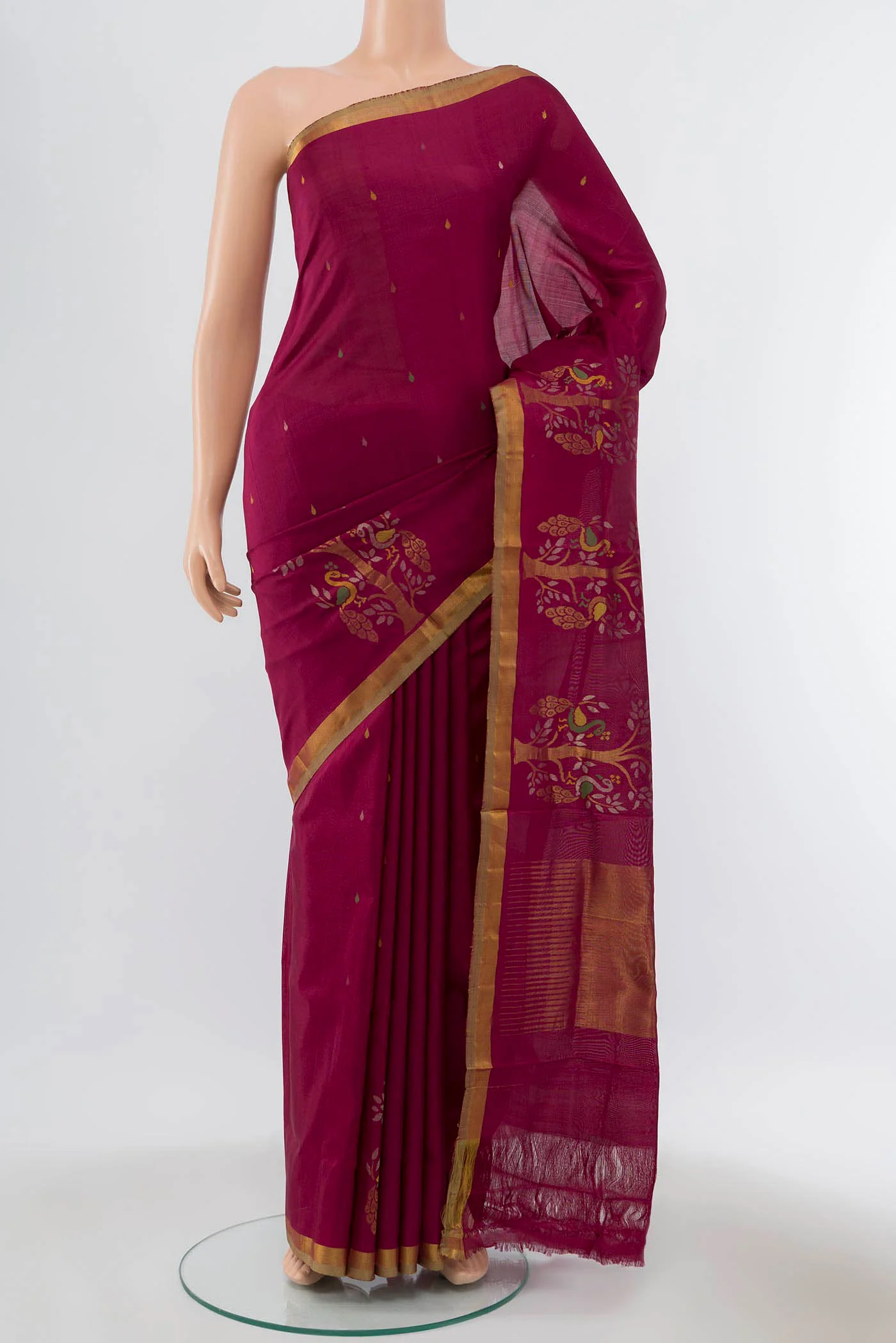 Maroon Uppada Silk Saree