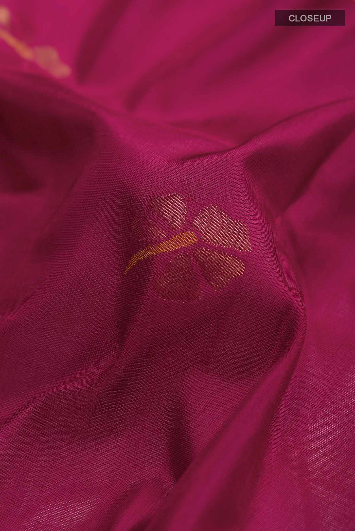 Maroon Uppada Silk Saree - Image 2