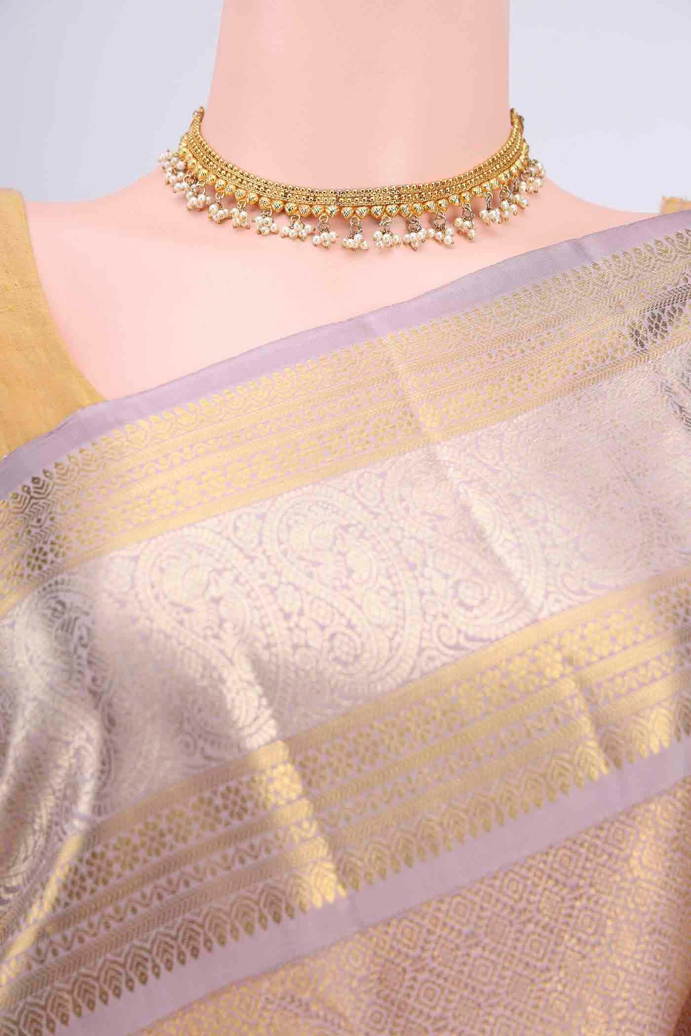 Mauve Kanchipuram Saree - Image 2