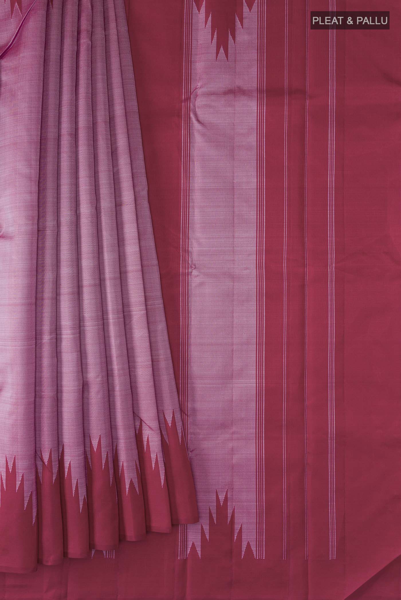 Mauve Kanchipuram Silk Saree - Image 4