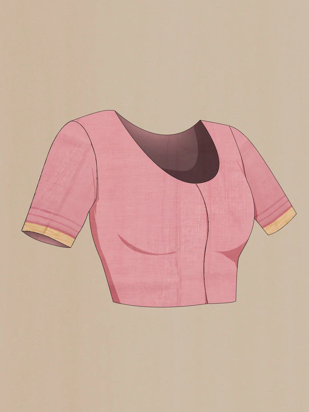 Mauve Kota Cotton Saree - Image 2