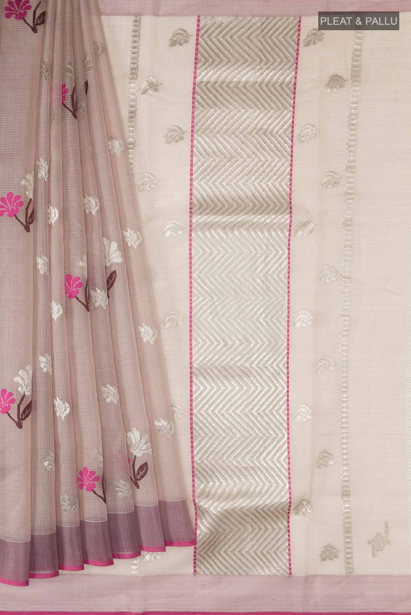 Mauve Kota Silk Saree - Image 4