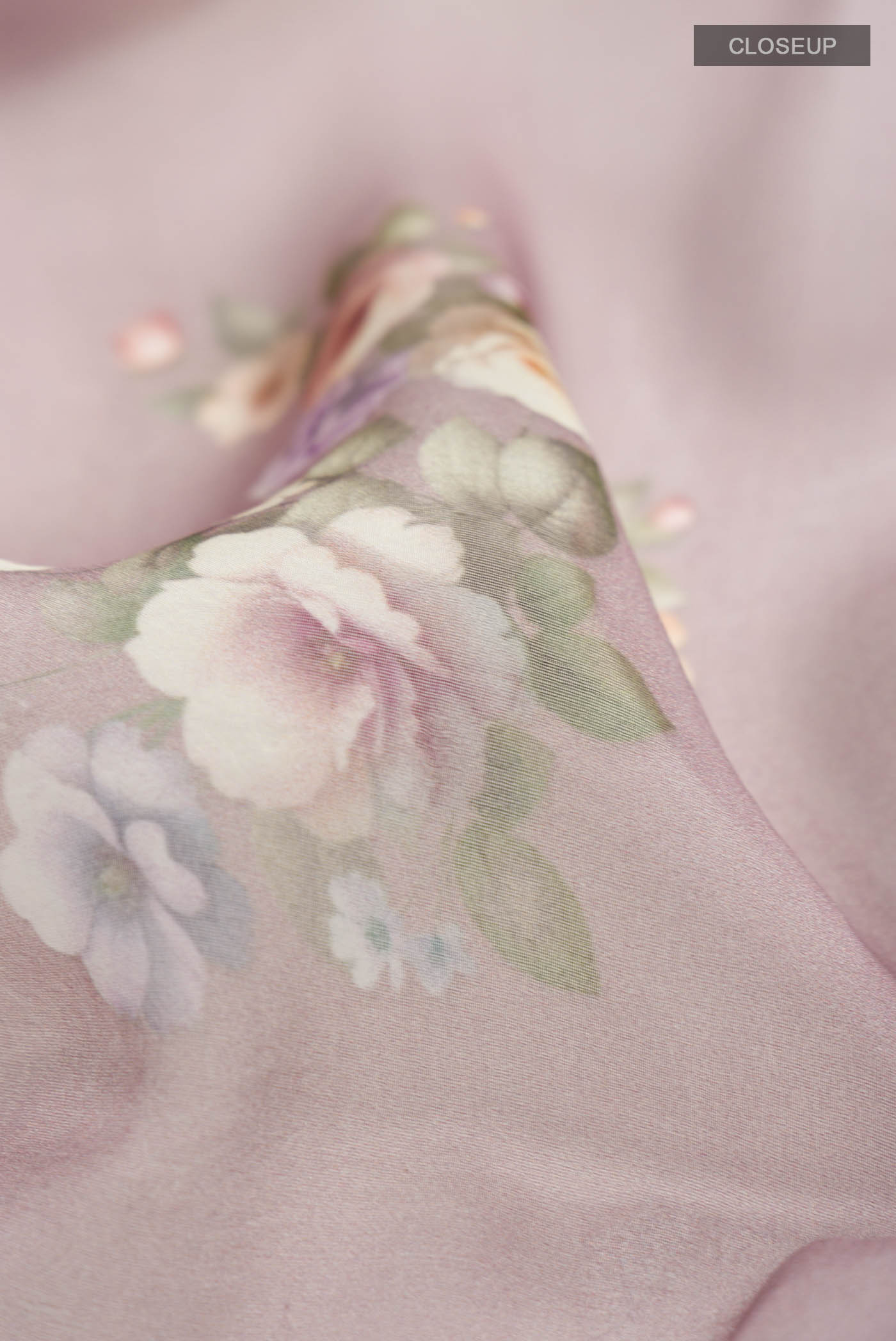 Mauve Organza Silk Saree - Image 2