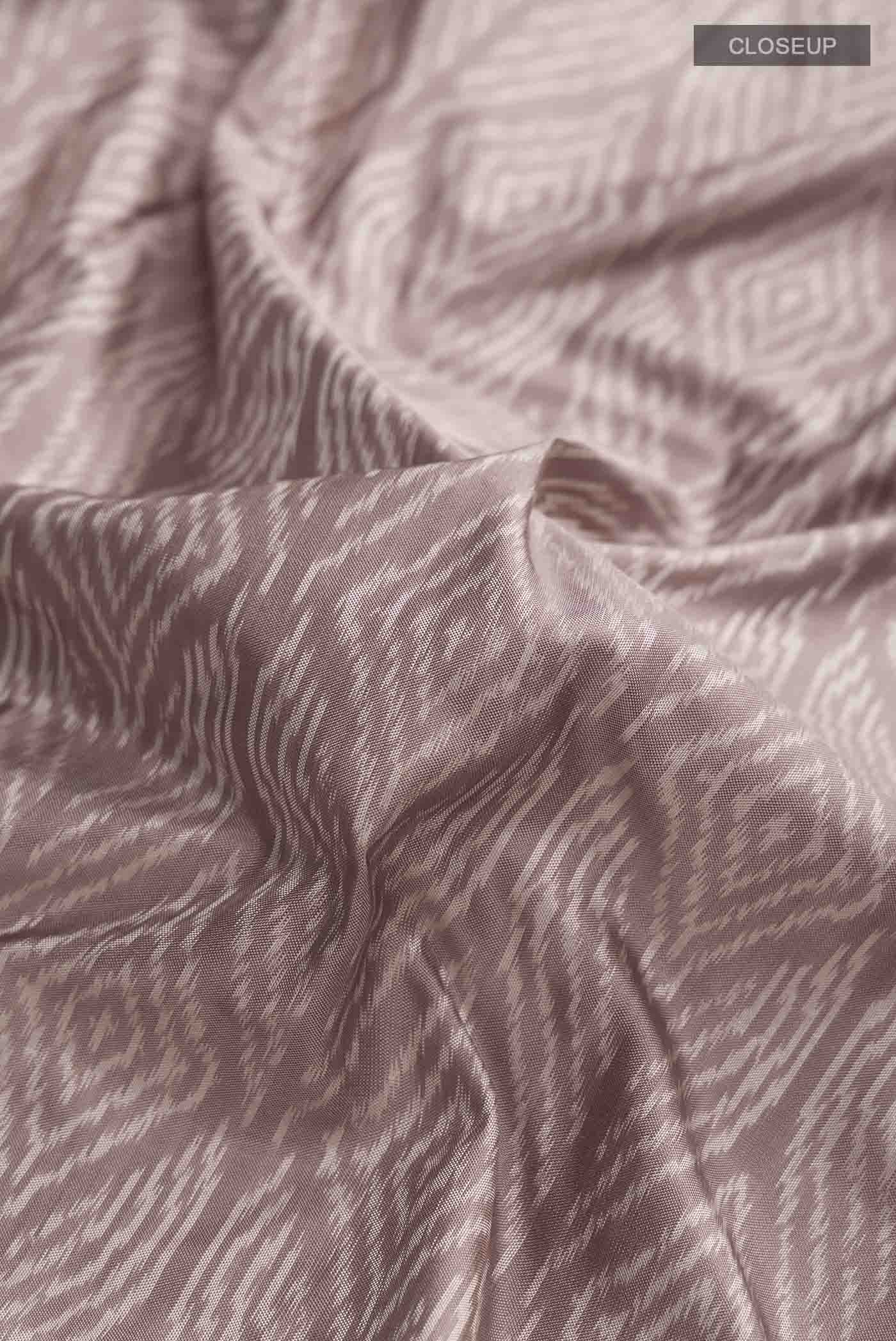 Mauve Pochampally Silk Saree - Image 2