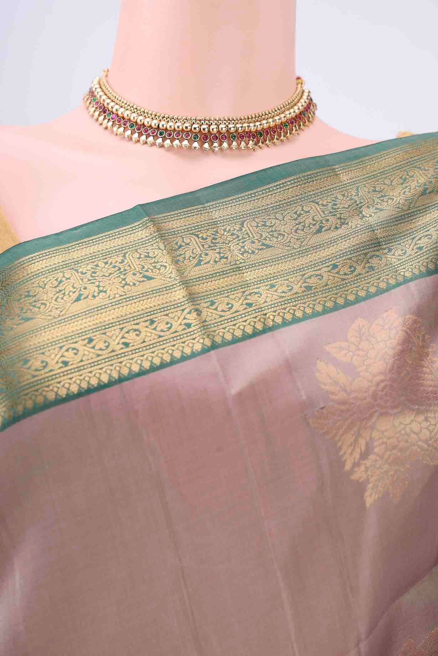 Mauve Soft Silk Saree - Image 2