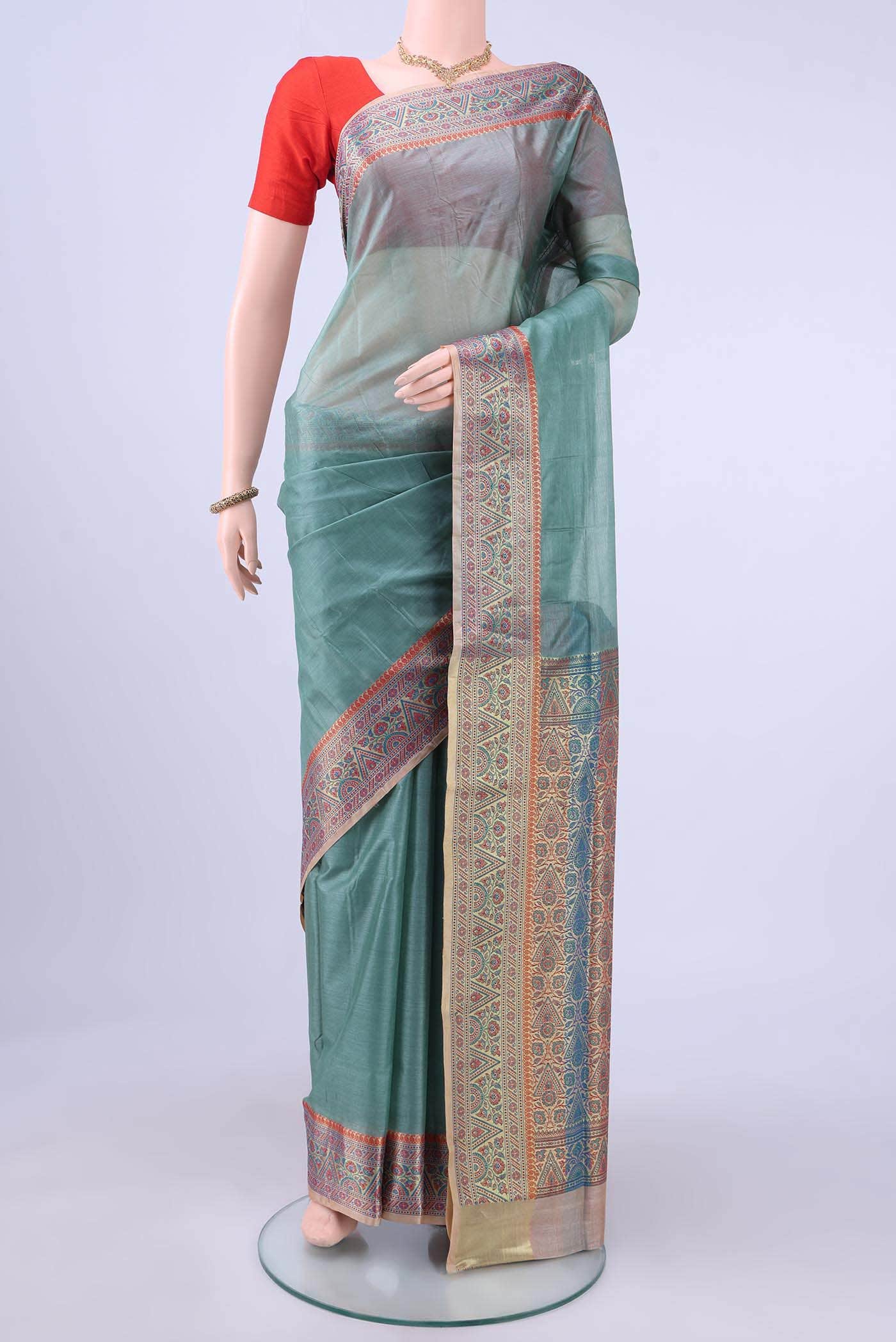 Maya Blue Banarasi Silk Saree