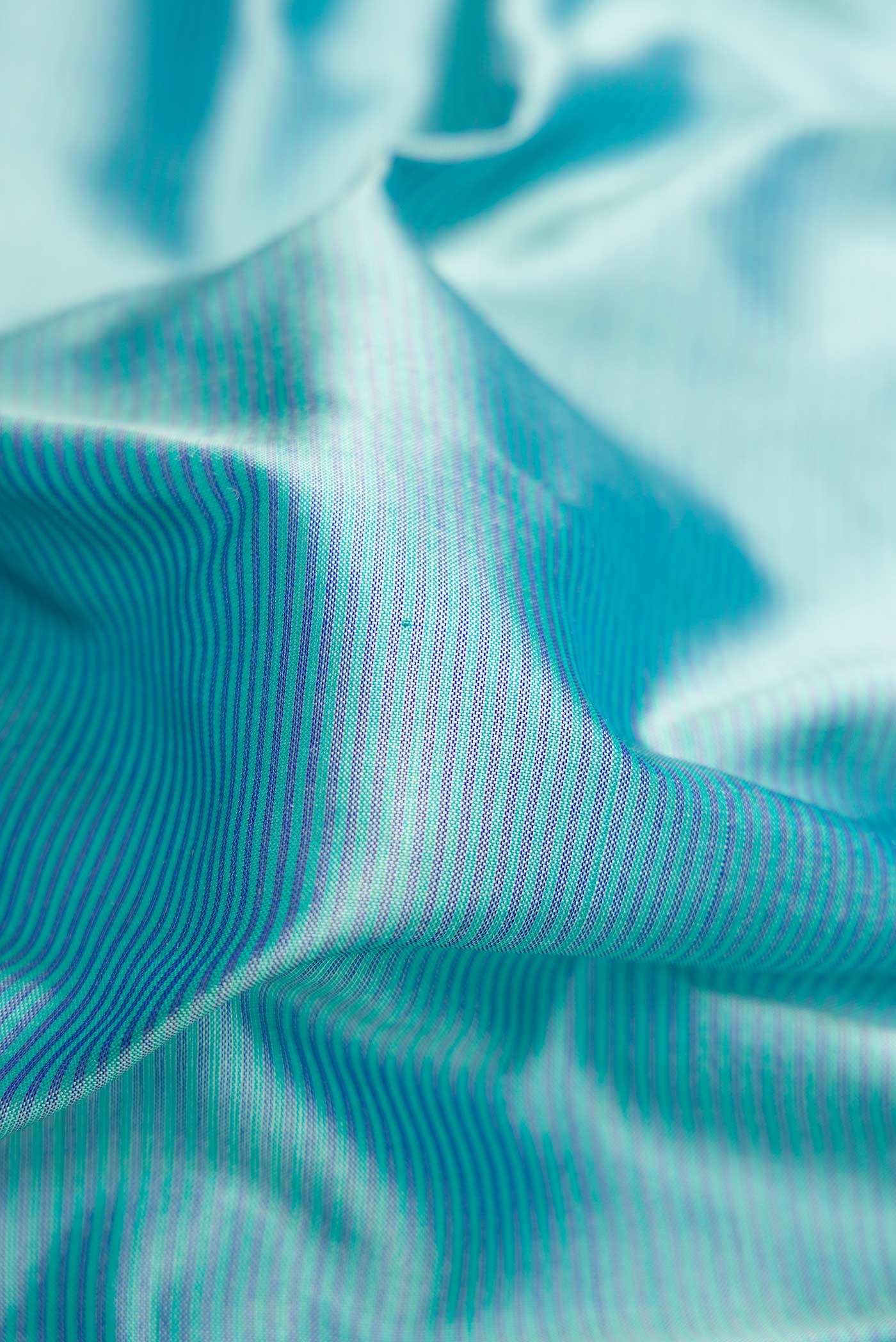 Light Blue Maheshwari Silk Saree - Image 2