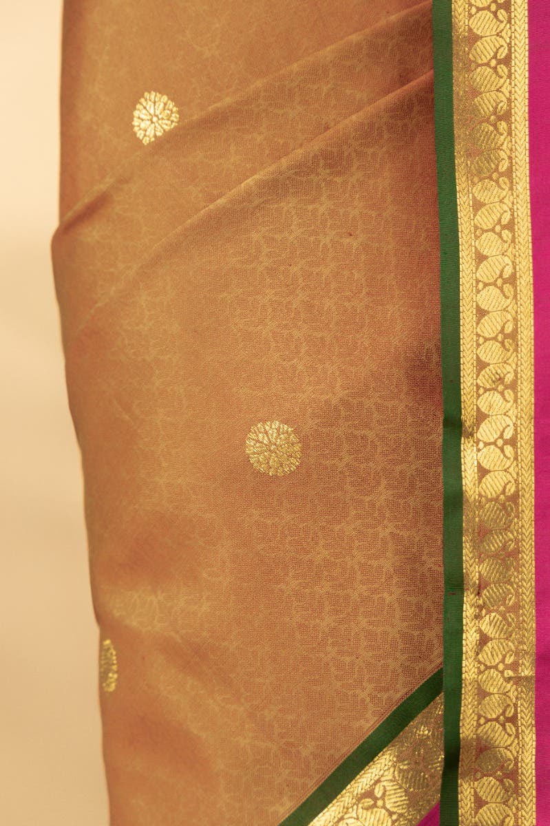 Meera-Rust Kanchipuram Silk Saree - Image 4