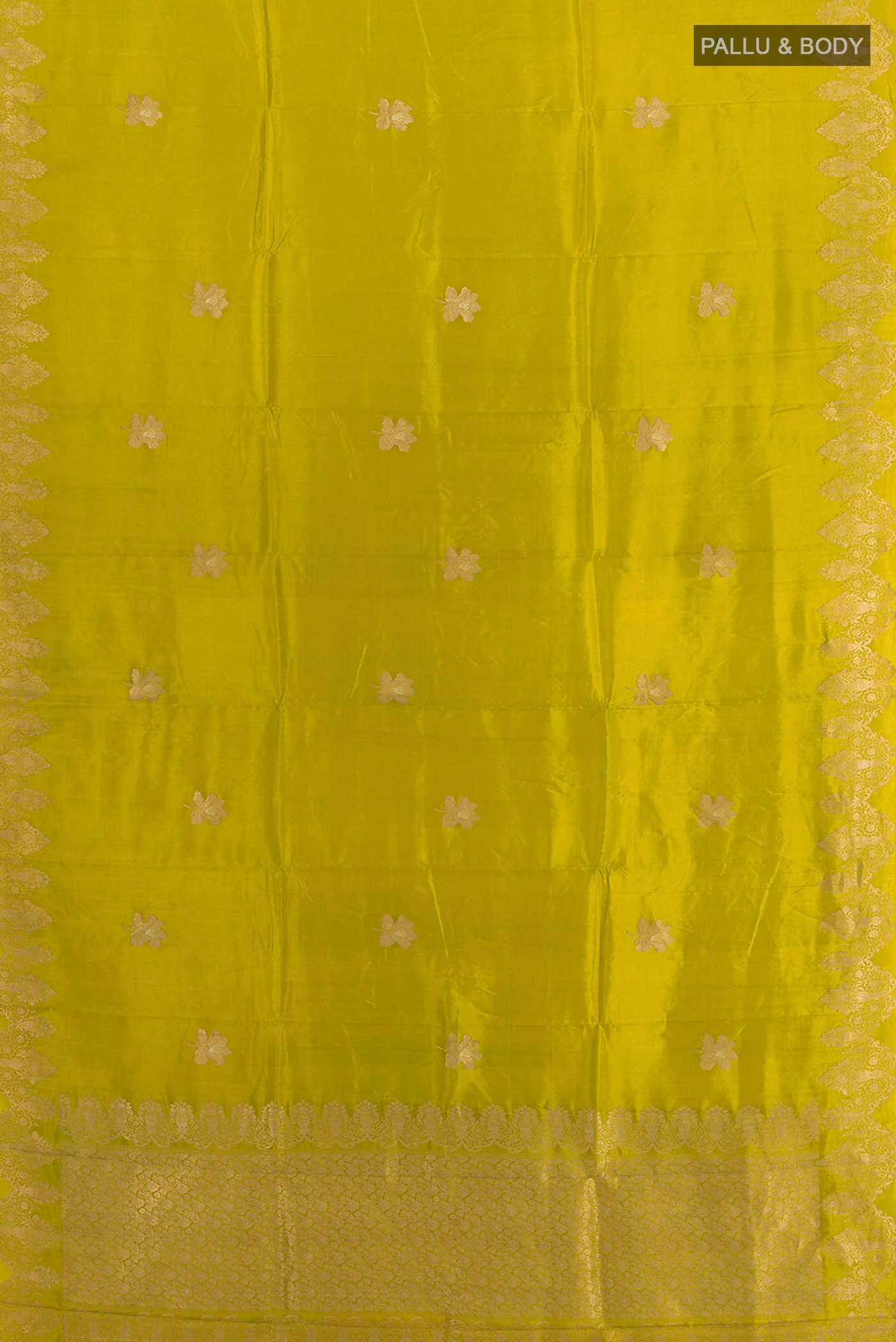 Mehandi Green Banarasi Katan Silk Saree - Image 5