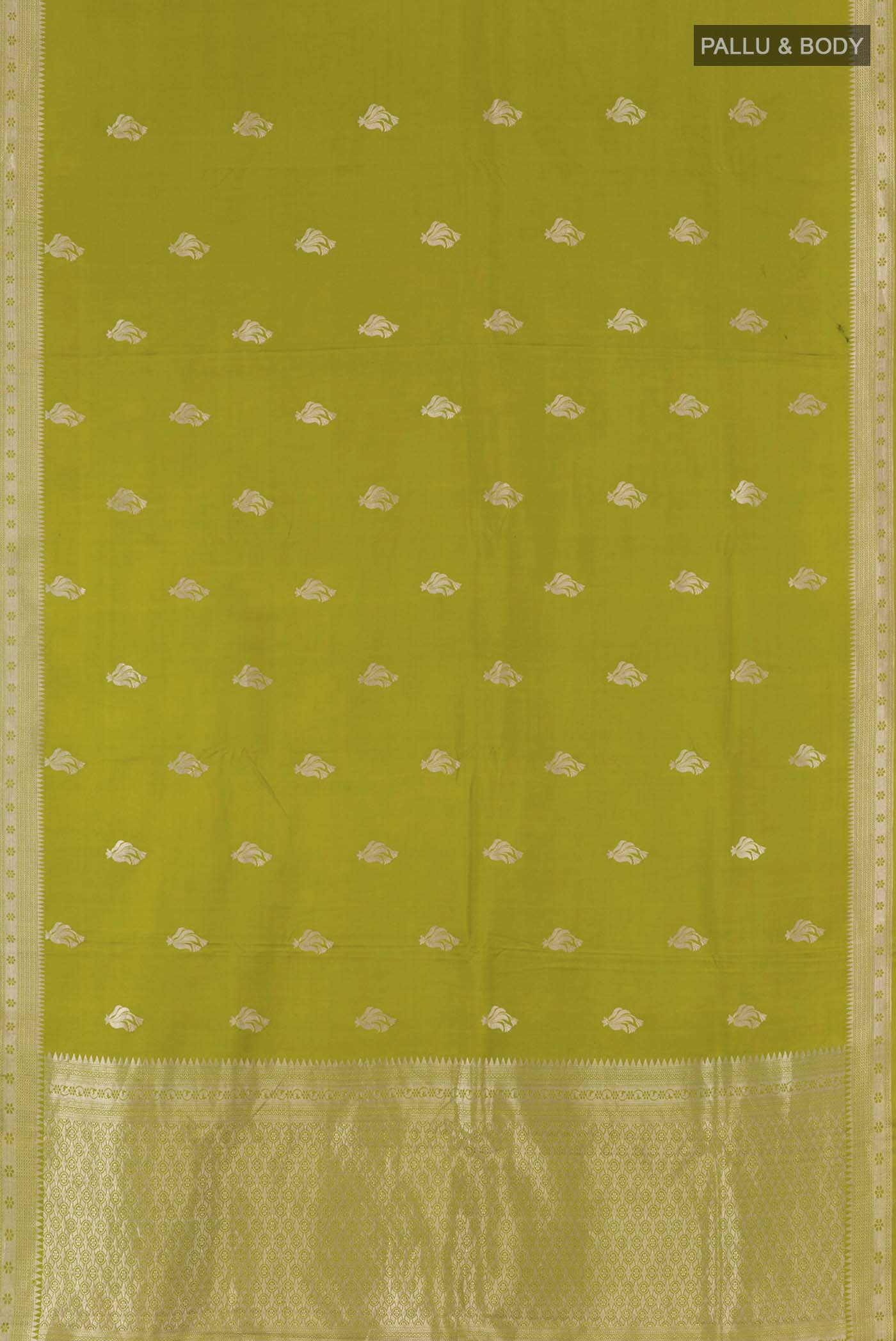 Mehandi Green Banarasi Silk Saree - Image 6