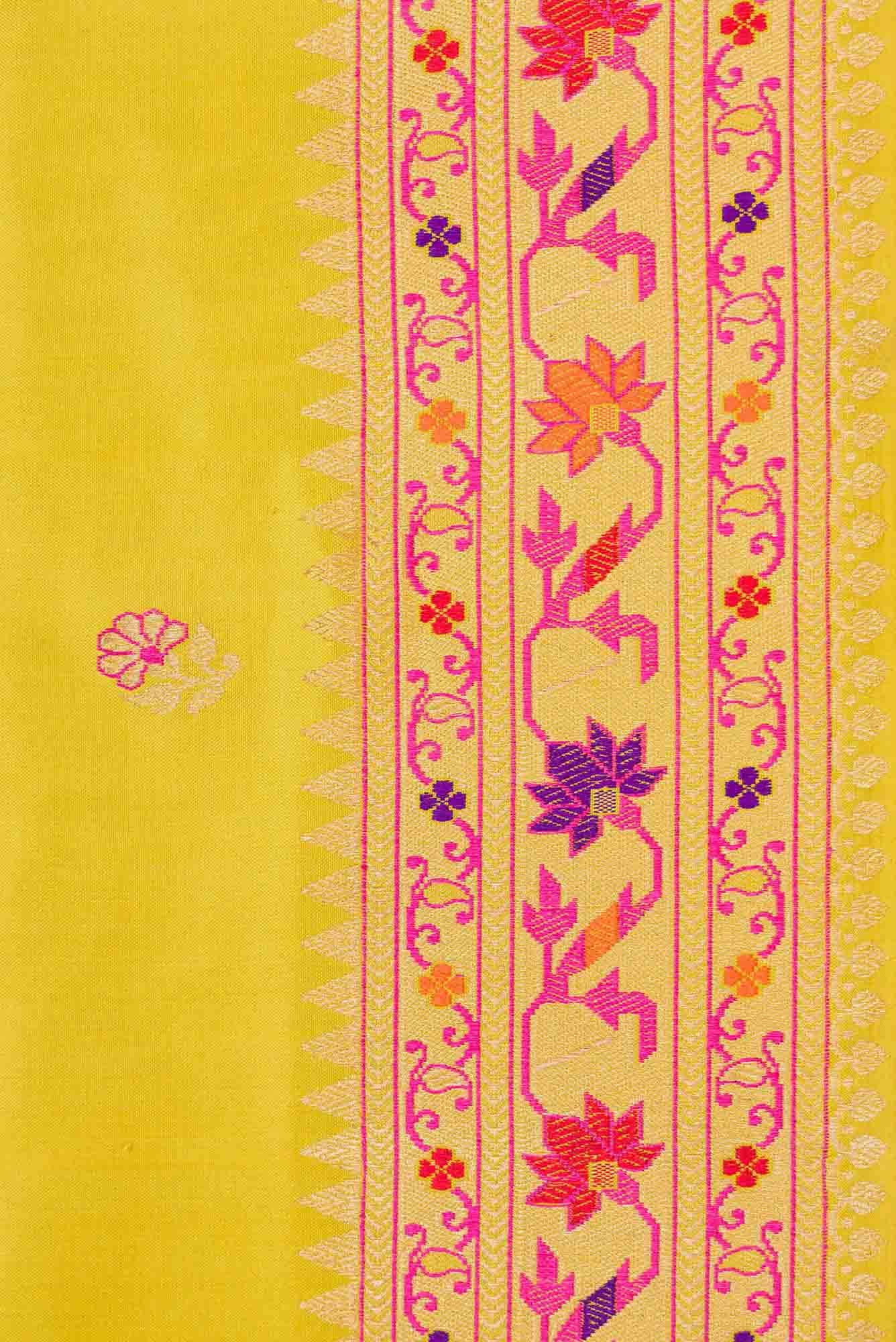 Mehandi Green Dual Tone Banarasi Silk Saree - Image 5