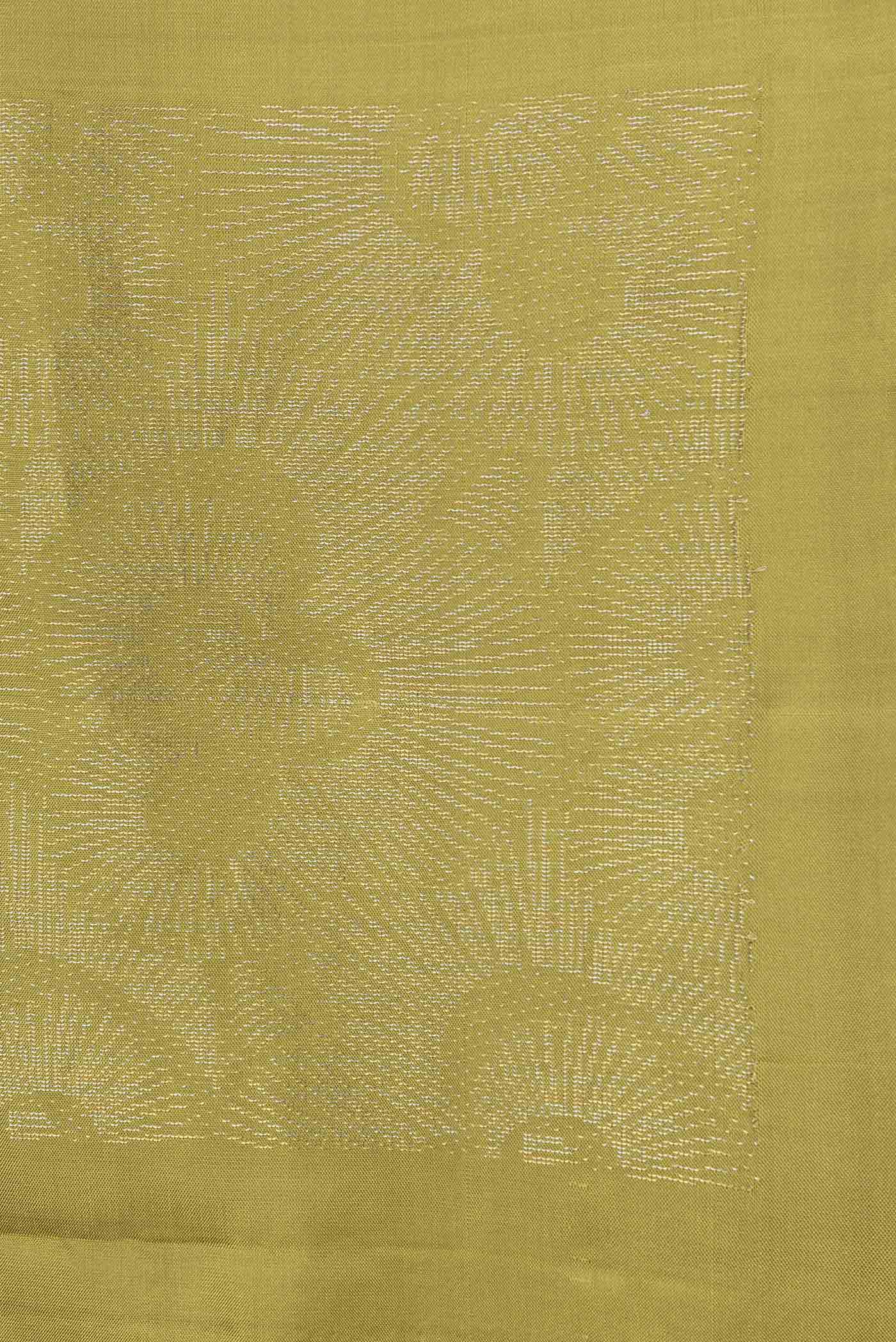 Olive Green Soft Silk Saree - Image 3