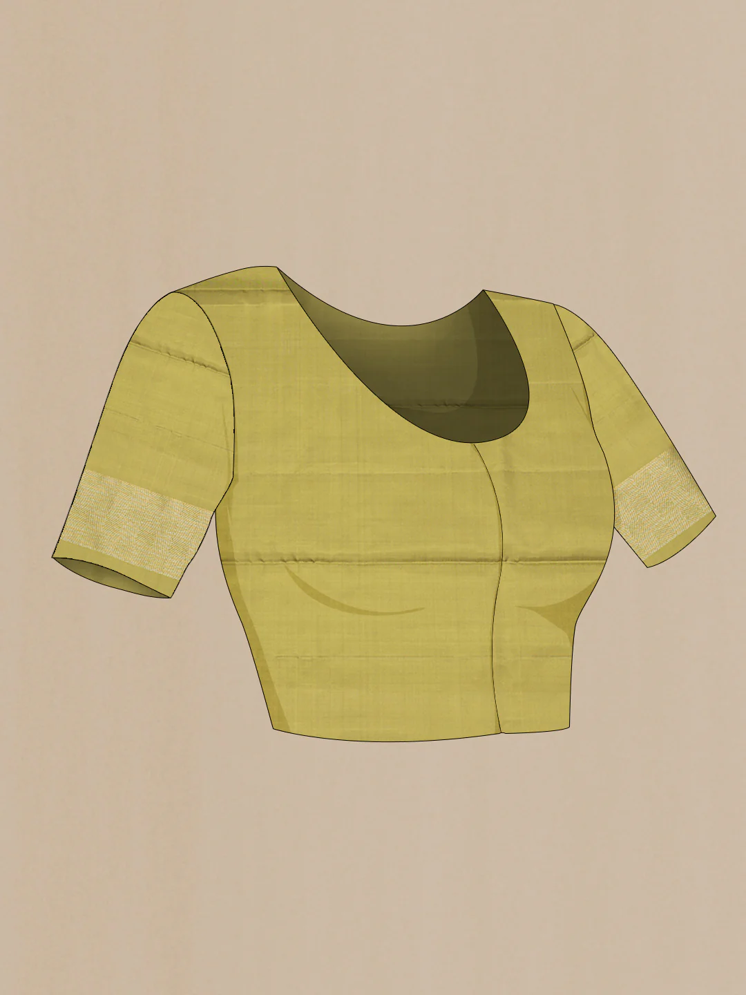 Olive Green Soft Silk Saree - Image 4