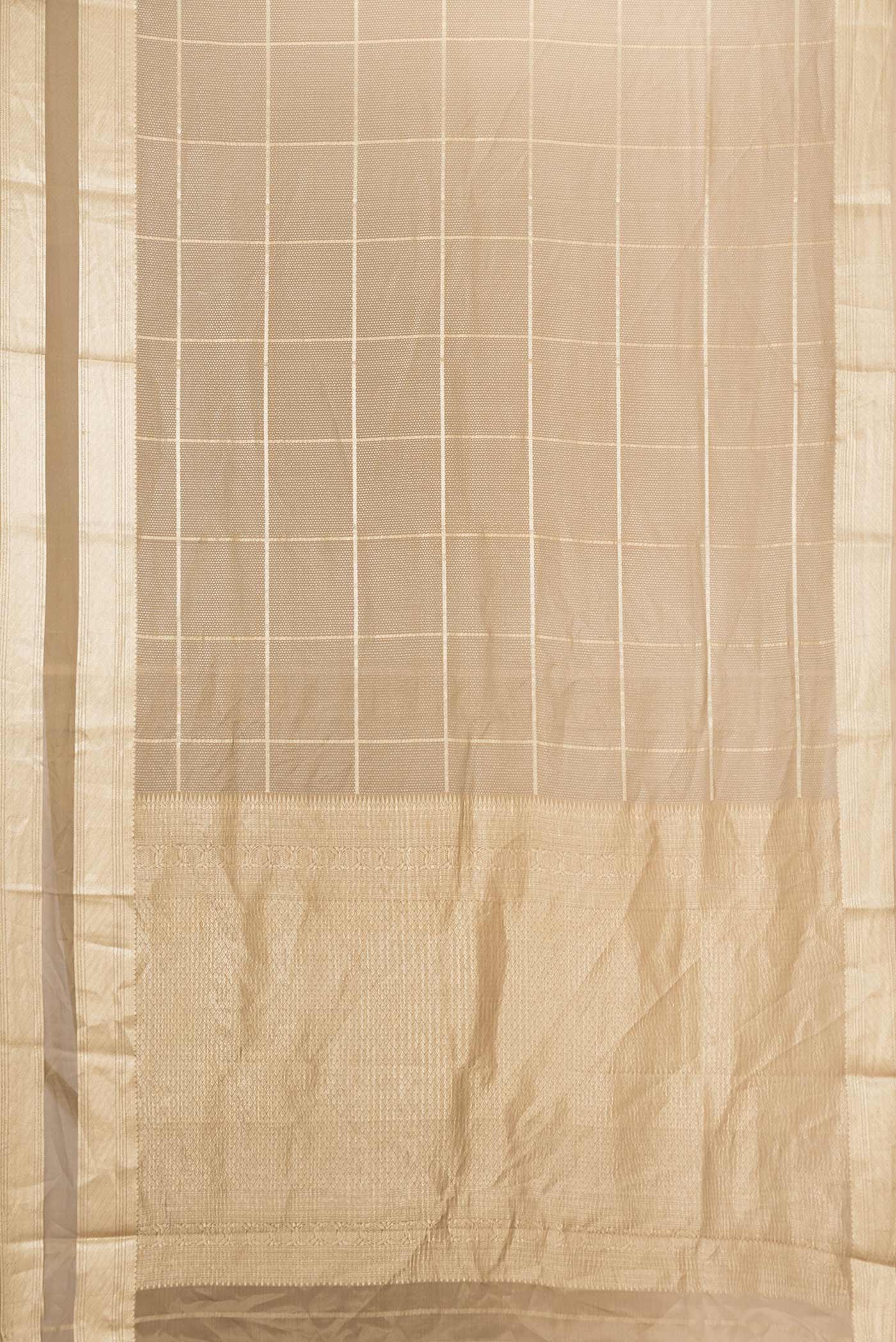 Mehandi Green Dual Tone Tussar Silk Saree - Image 6