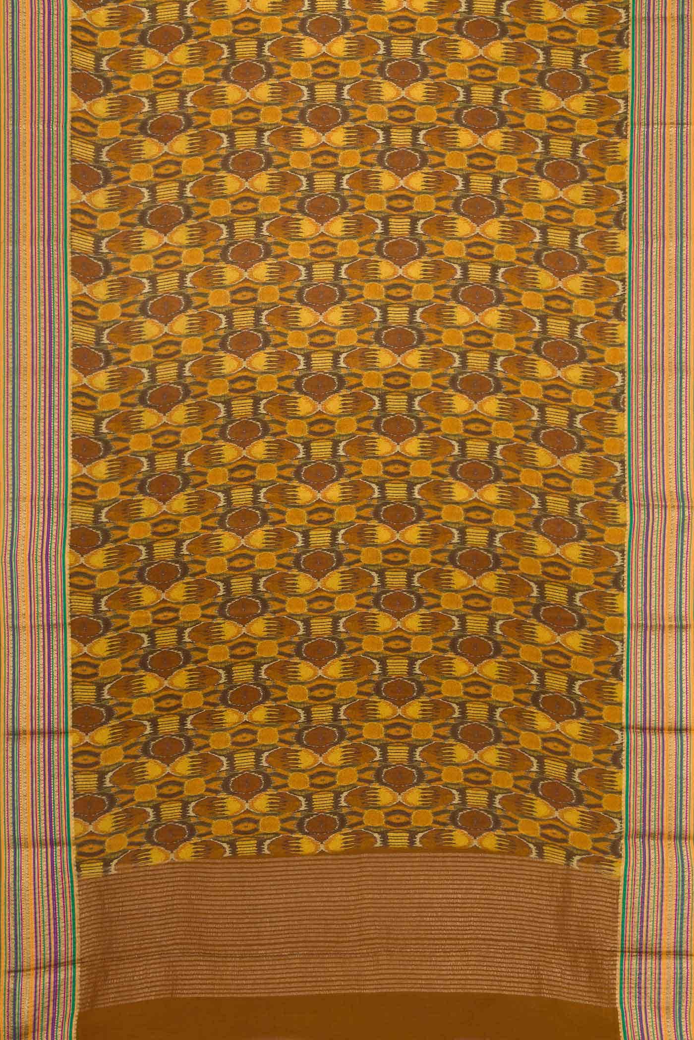 Mehandi Green Mysore Crepe Saree - Image 4