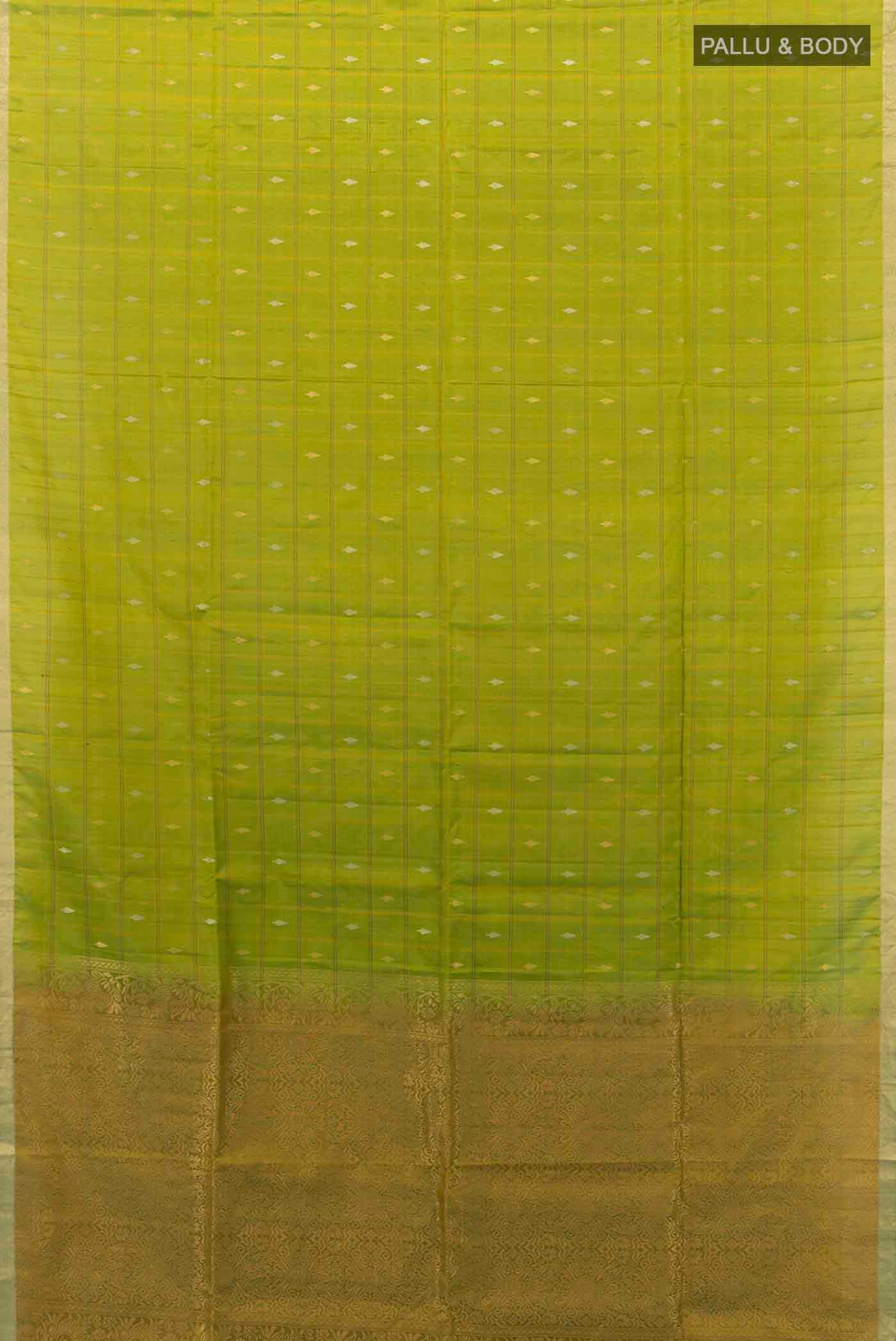 Mehandi Green Soft Silk Saree - Image 5