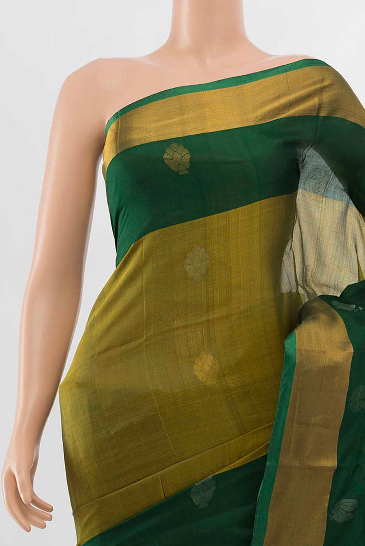 Mehandi Green Uppada Silk Saree - Image 2