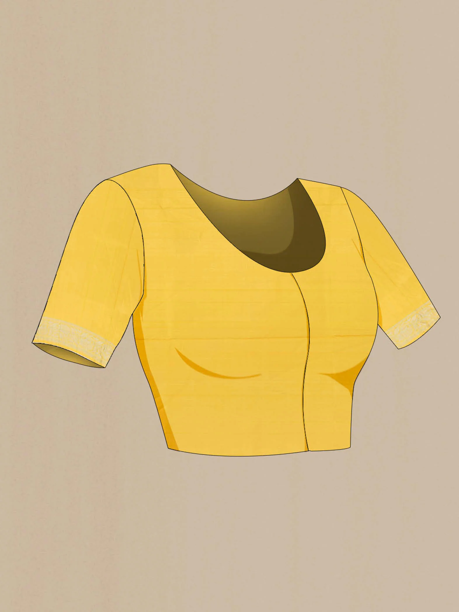 Yellow Uppada Silk Saree - Image 4