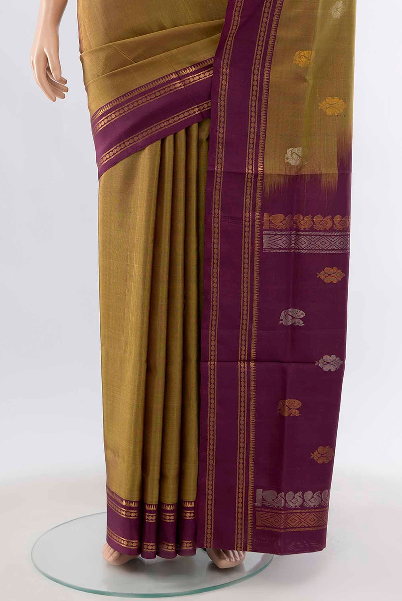 Mehandi Green Uppada Silk Saree - Image 3
