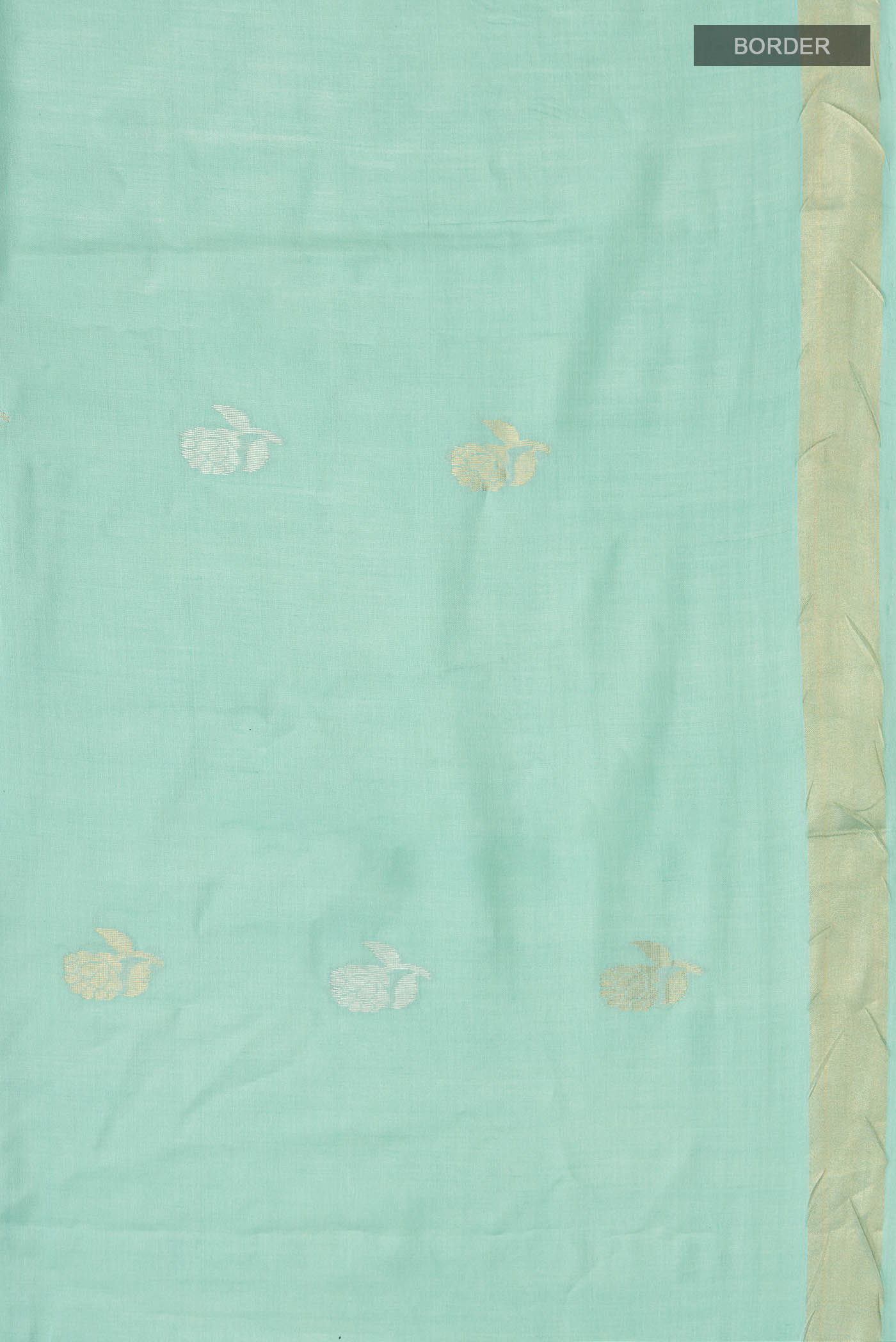 Mint Green Bhagalpuri Tussar Silk Saree - Image 3