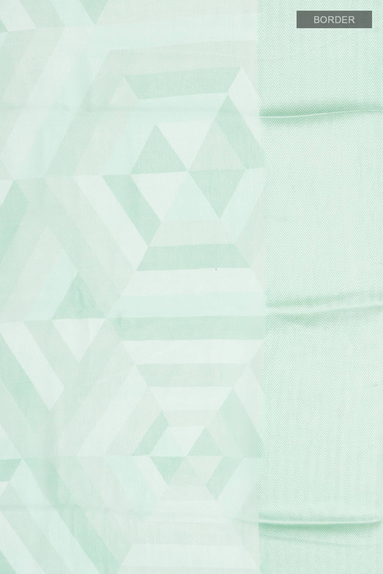 Mint Green Mysore Chiffon Saree - Image 4