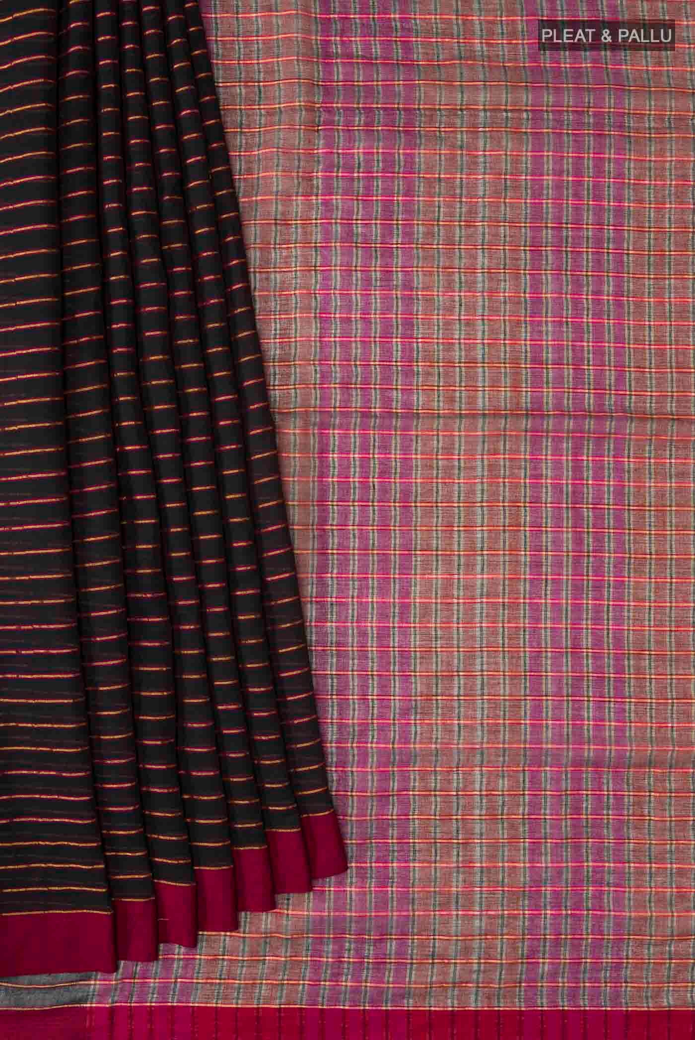 Mishri-Black Cotton Saree - Image 7