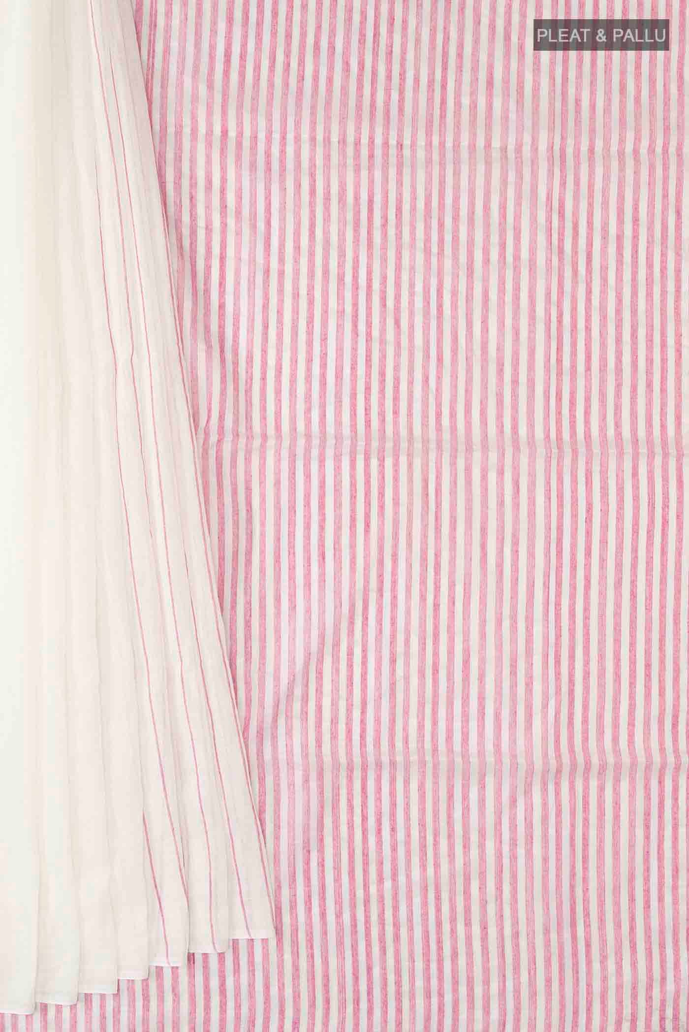 Mogra-White Cotton Saree - Image 2