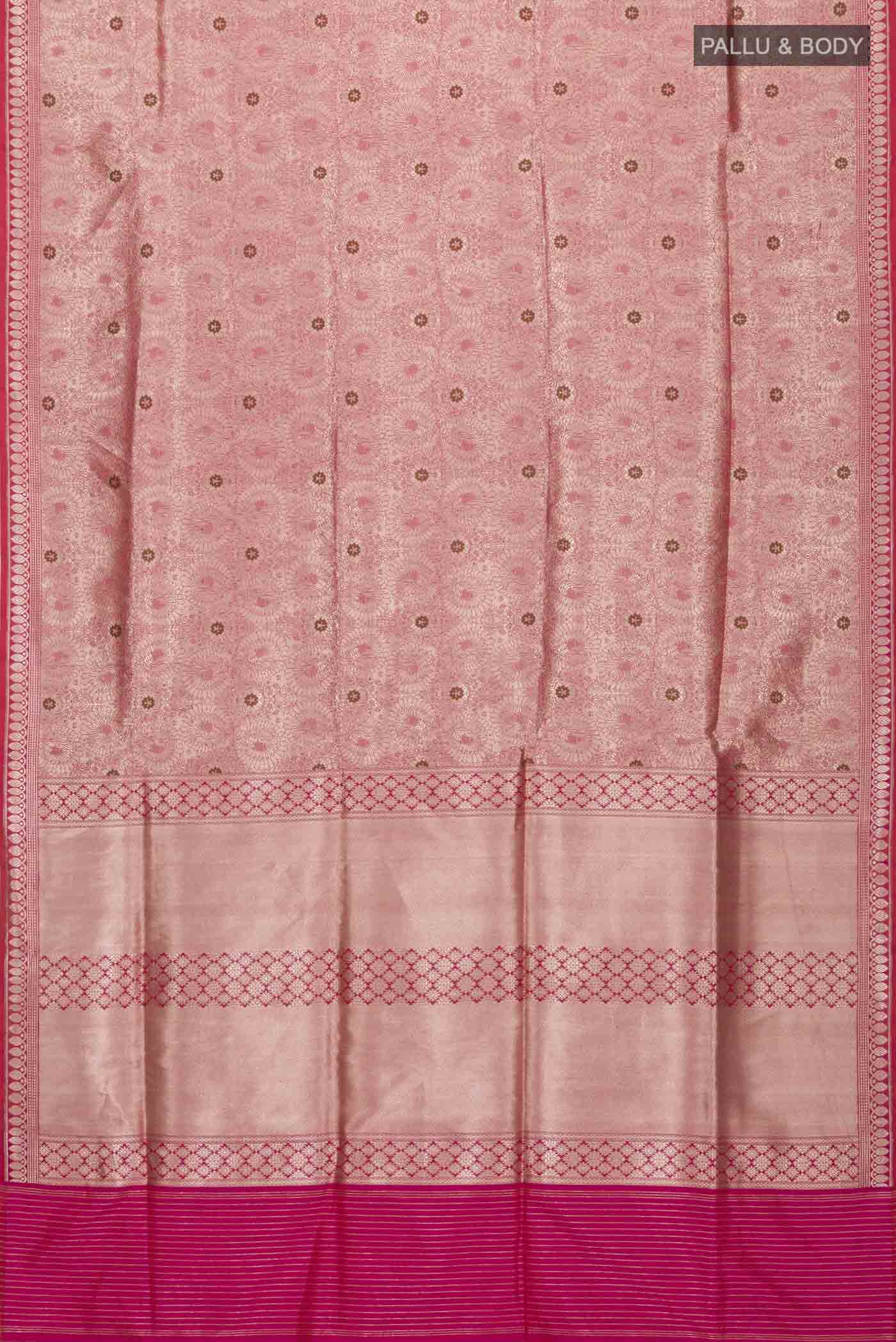 Mor-Red Banarasi Silk Saree - Image 10