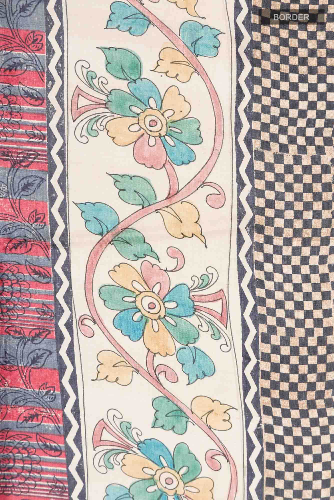 Multi Bhagalpuri Tussar Silk Saree - Image 4