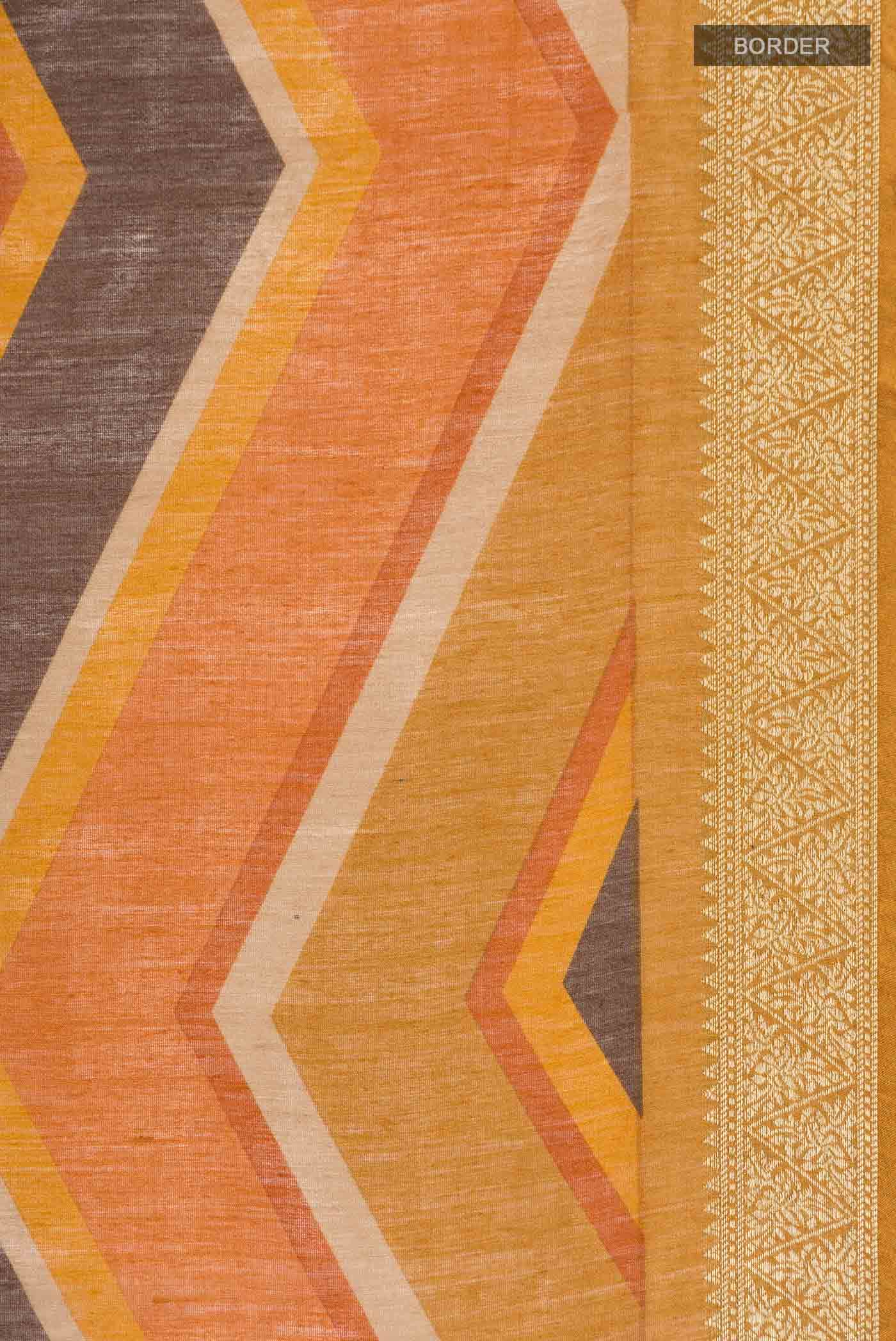 Multi Bhagalpuri Tussar Silk Saree - Image 4