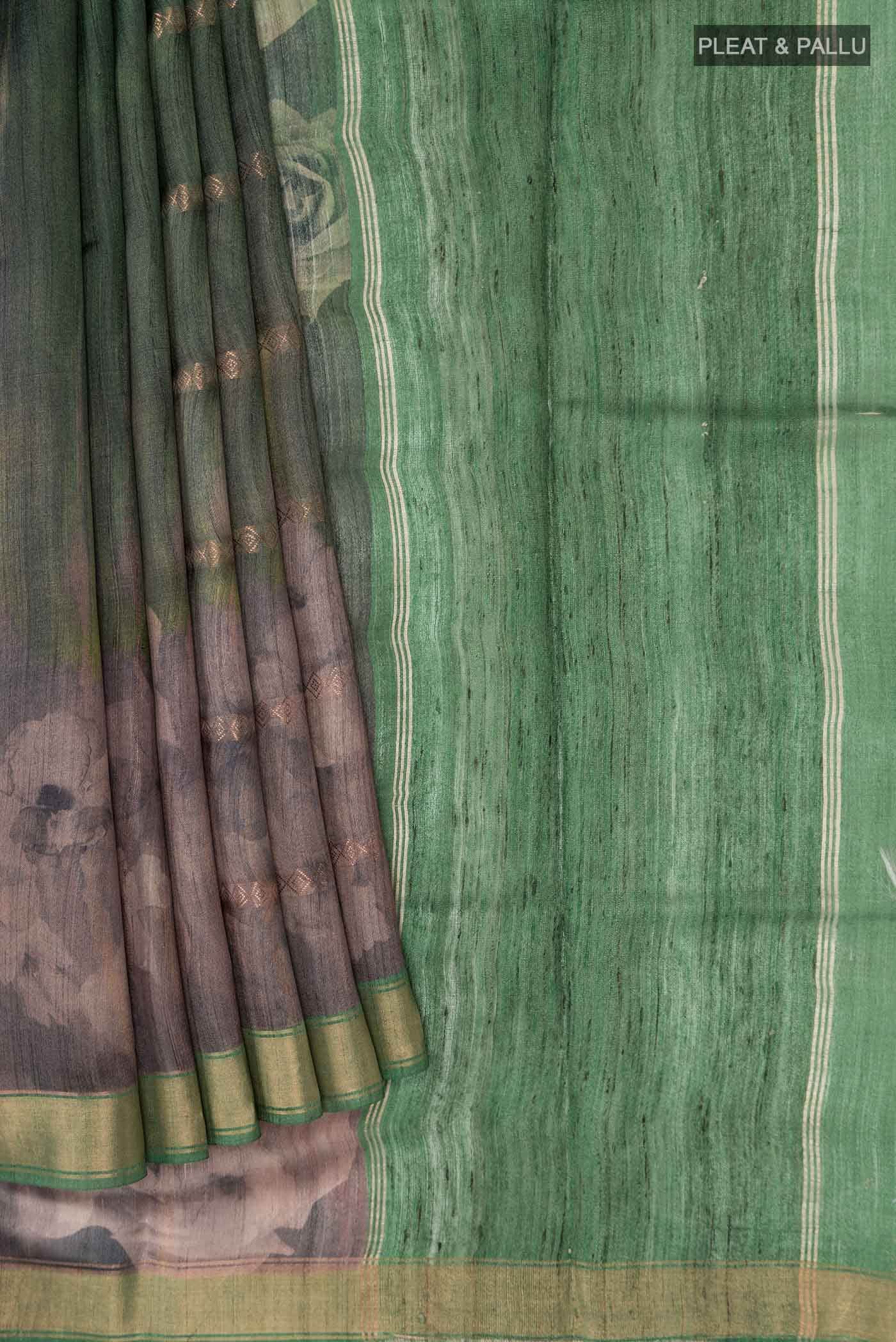 Multi Bhagalpuri Tussar Silk Saree - Image 2