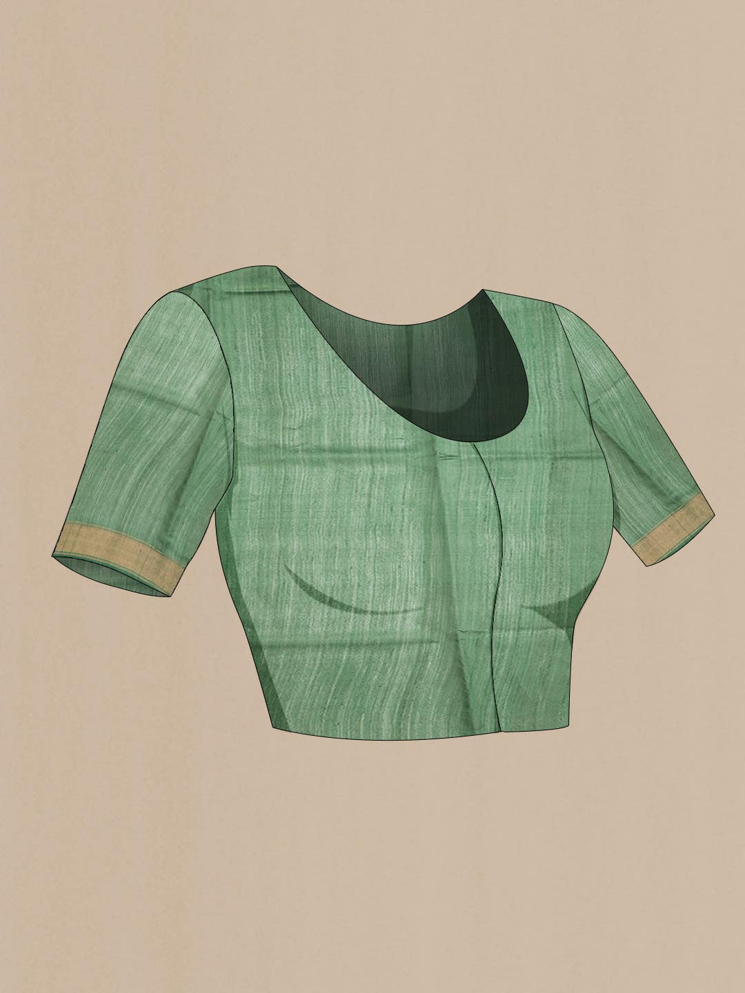 Multi Bhagalpuri Tussar Silk Saree - Image 6