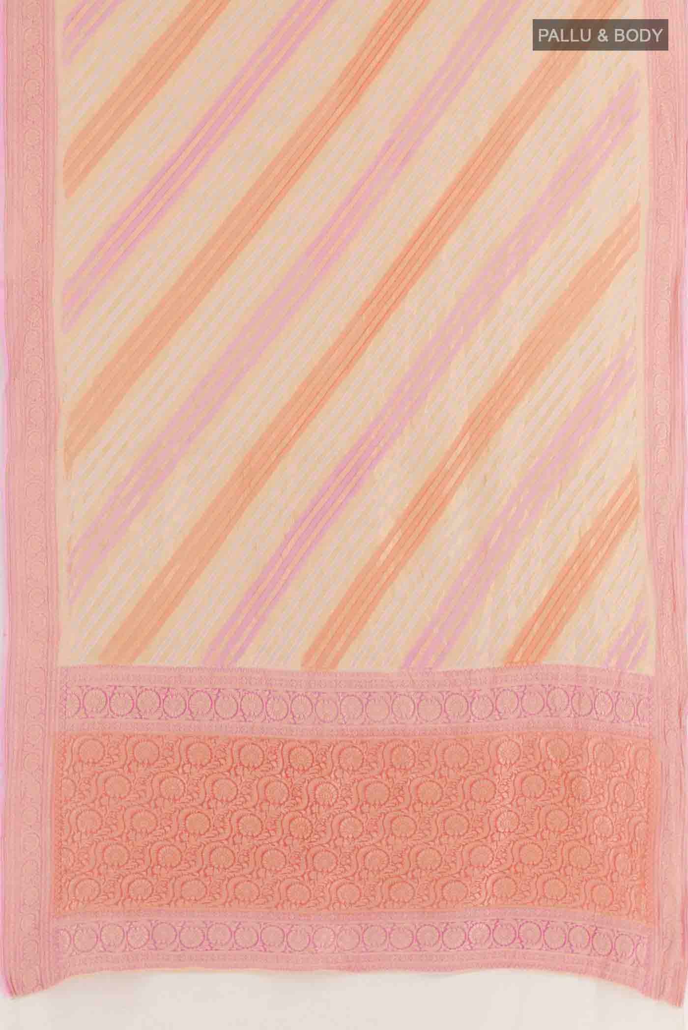 Multi Color Banarasi Georgette Saree - Image 3