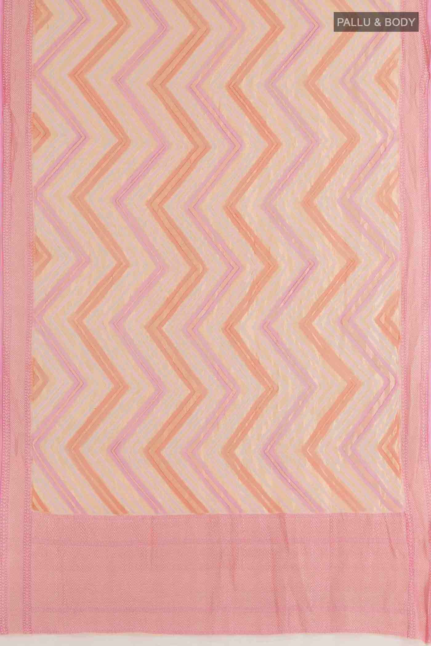 Multi Color Banarasi Georgette Saree - Image 3