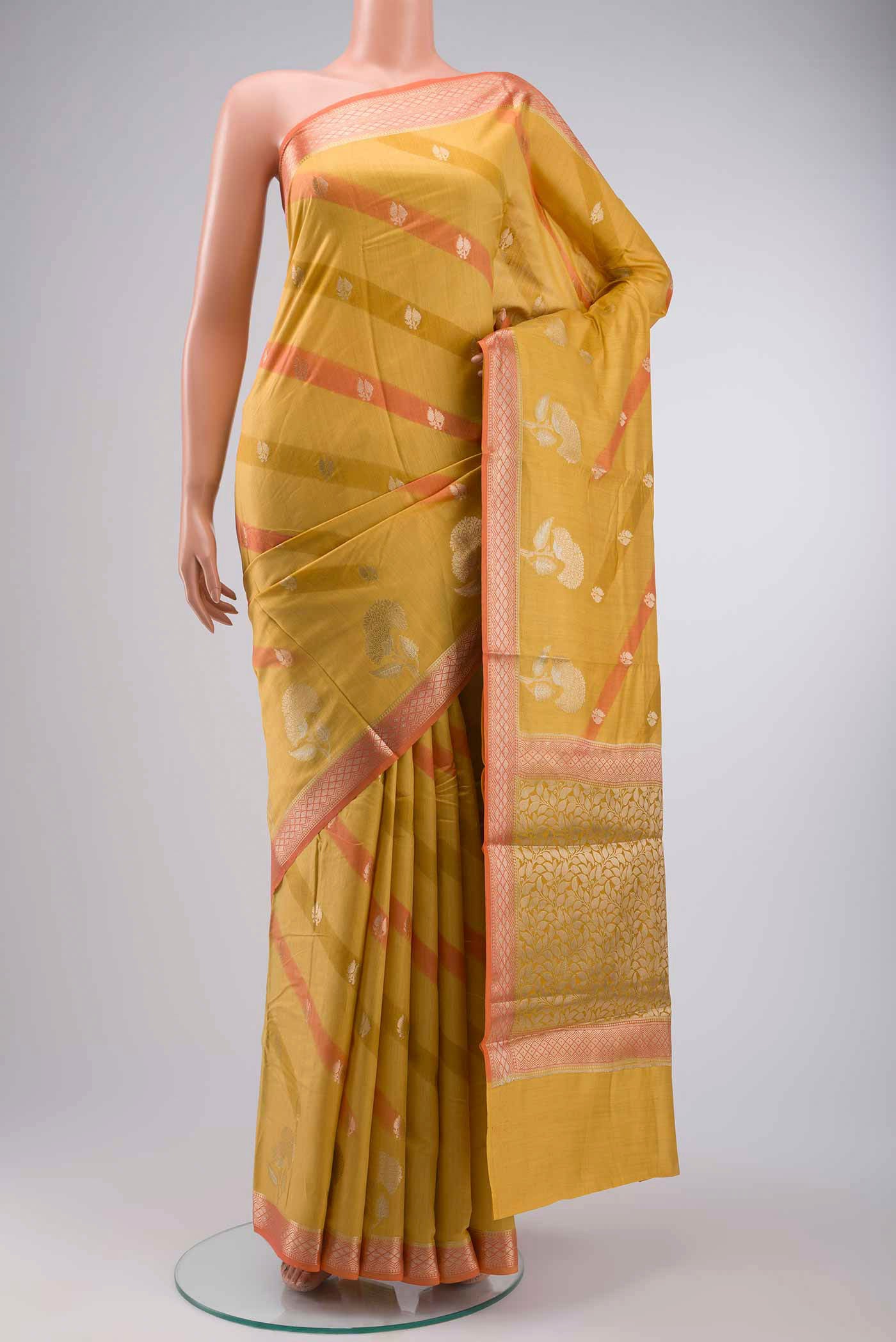 Multi Color Banarasi Raw Silk Saree