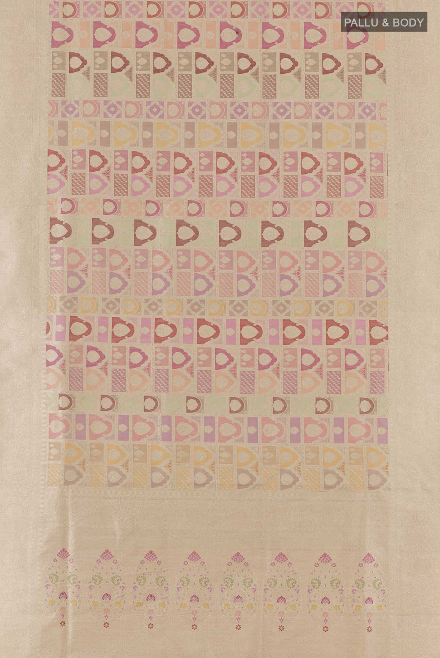 Multi Color Banarasi Silk Saree - Image 6